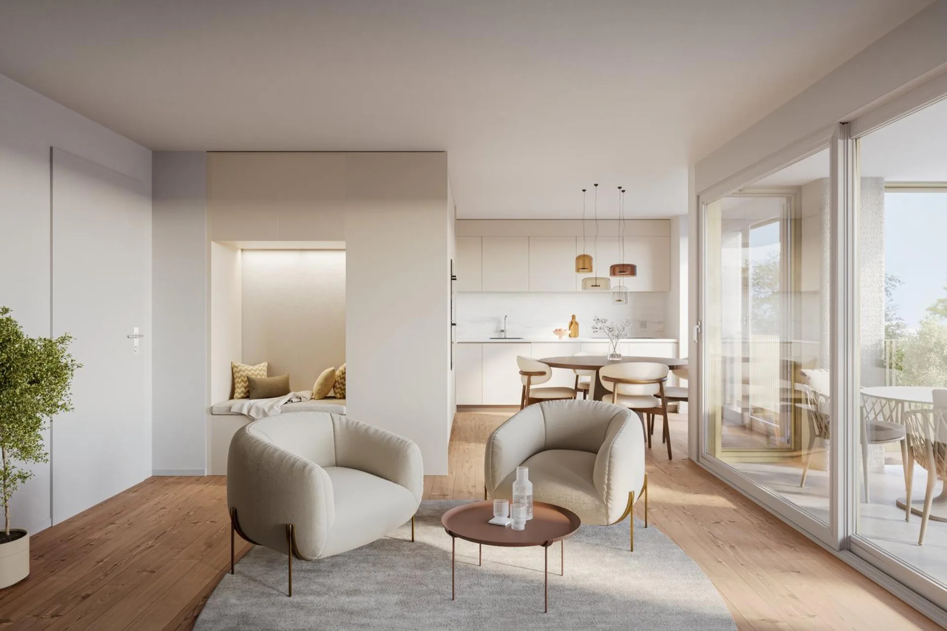 Letzte 1.5-Zimmer-Wohnung mit Loggia im Seidelhof73