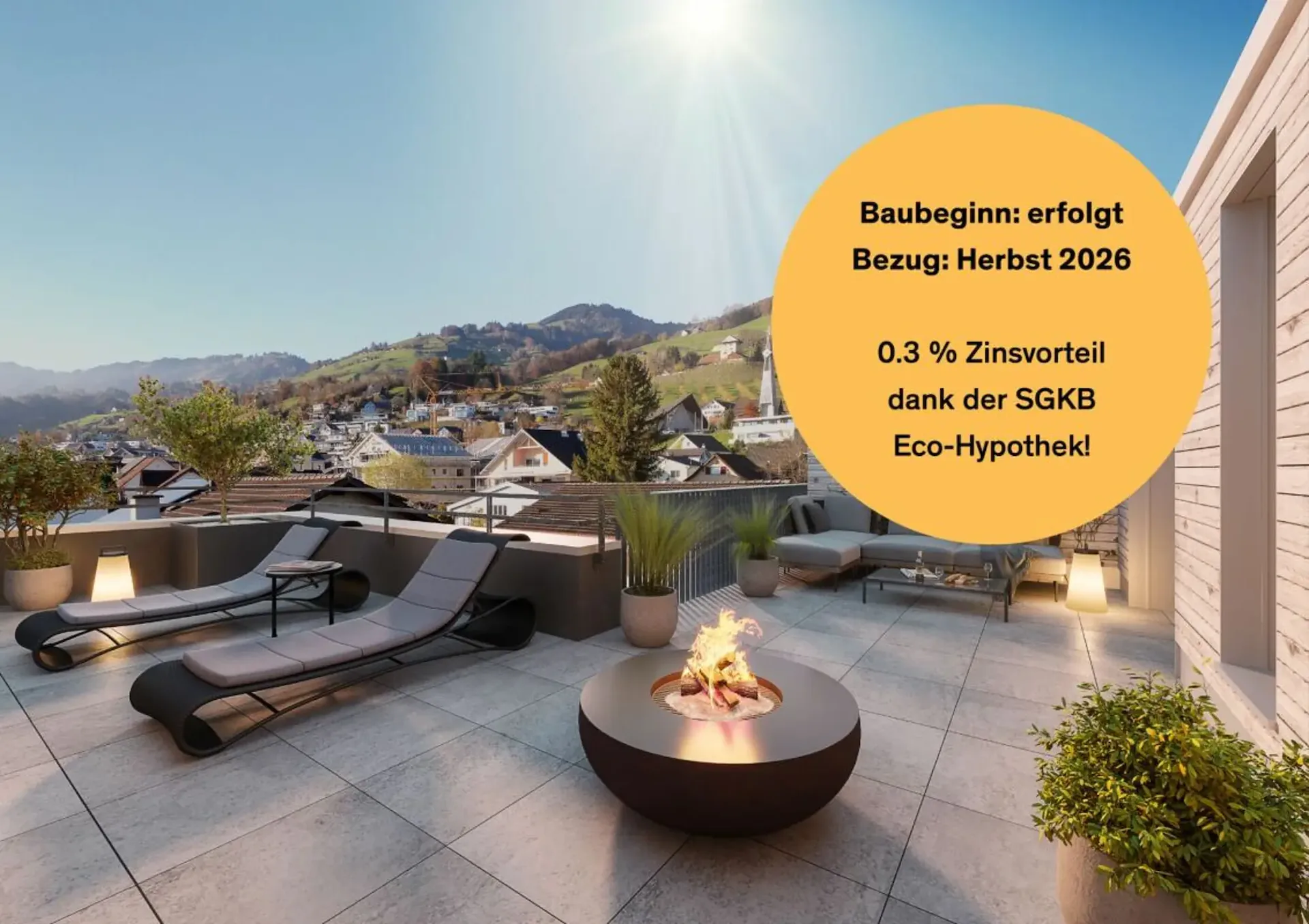 Appartamento in attico di alta qualità con grande terrazza e vista panoramica