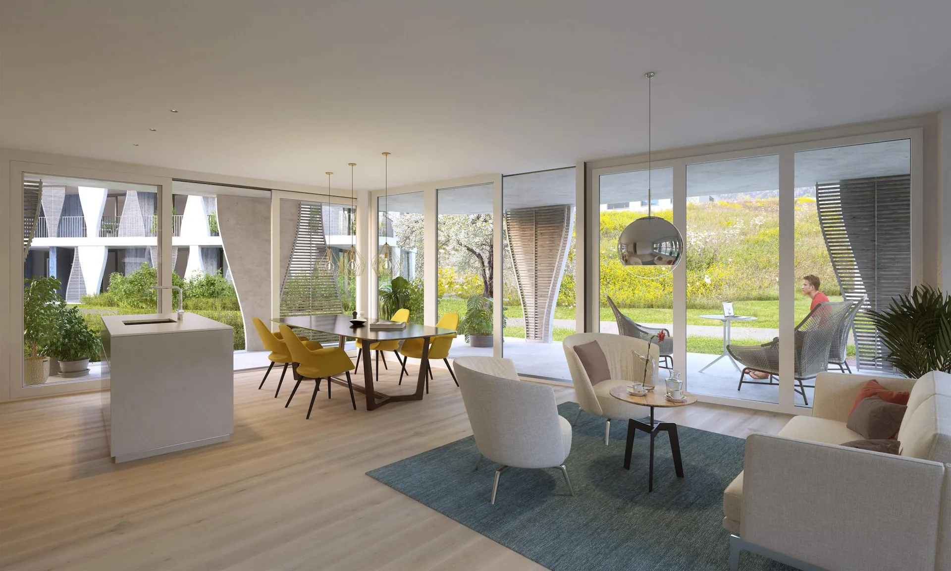 Appartement moderne de 3,5 pièces au rez-de-chaussée à Maienfeld