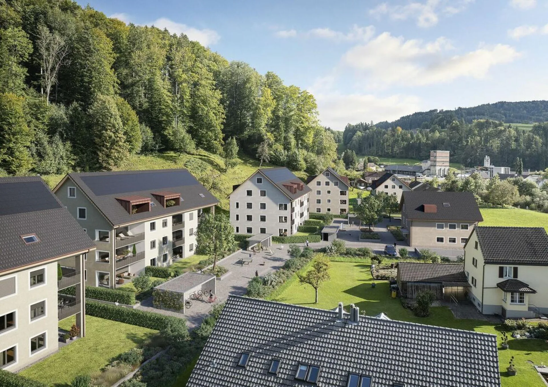 Le démarrage de la construction a eu lieu - appartement en mansarde dans un environnement calme et verdoyant