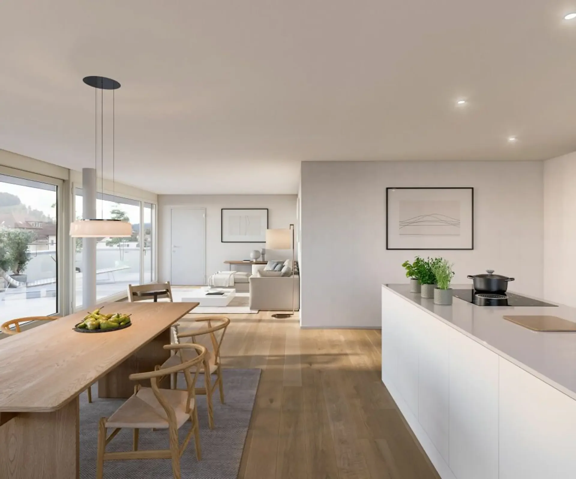 Appartement attique exclusif 4.5 pièces avec espaces extérieurs de rêve