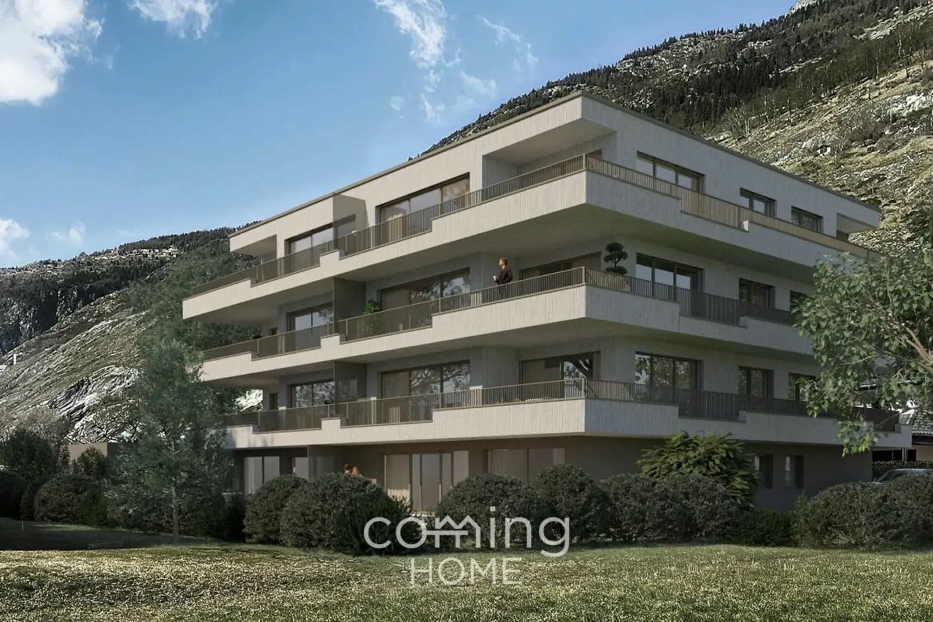 Neubau 4.5-Zimmer-Wohnung in Niedergesteln - Balkon, Bodenheizung, schlüsselfertig