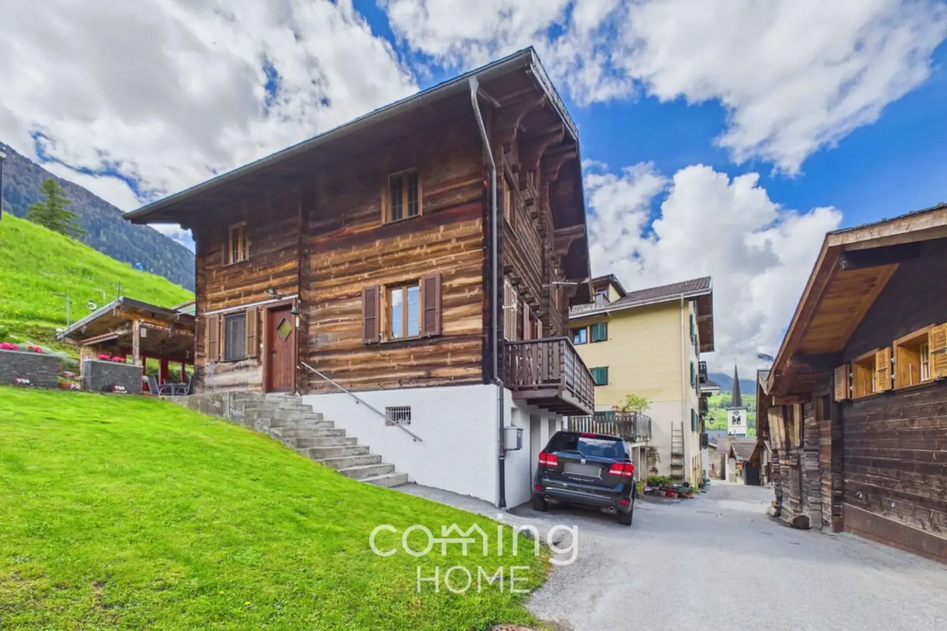 Vivre et construire à Ergisch - Chalet avec terrain à bâtir et emplacement ensoleillé offrant une vue imprenable
