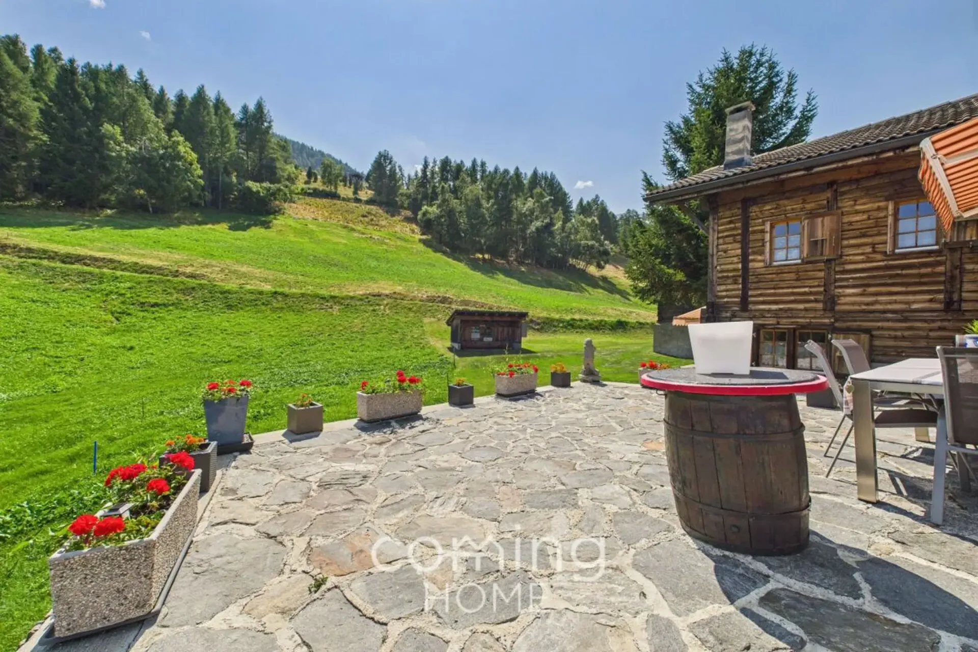 Sunny chalet paradise in Unterbäch with a spacious plot