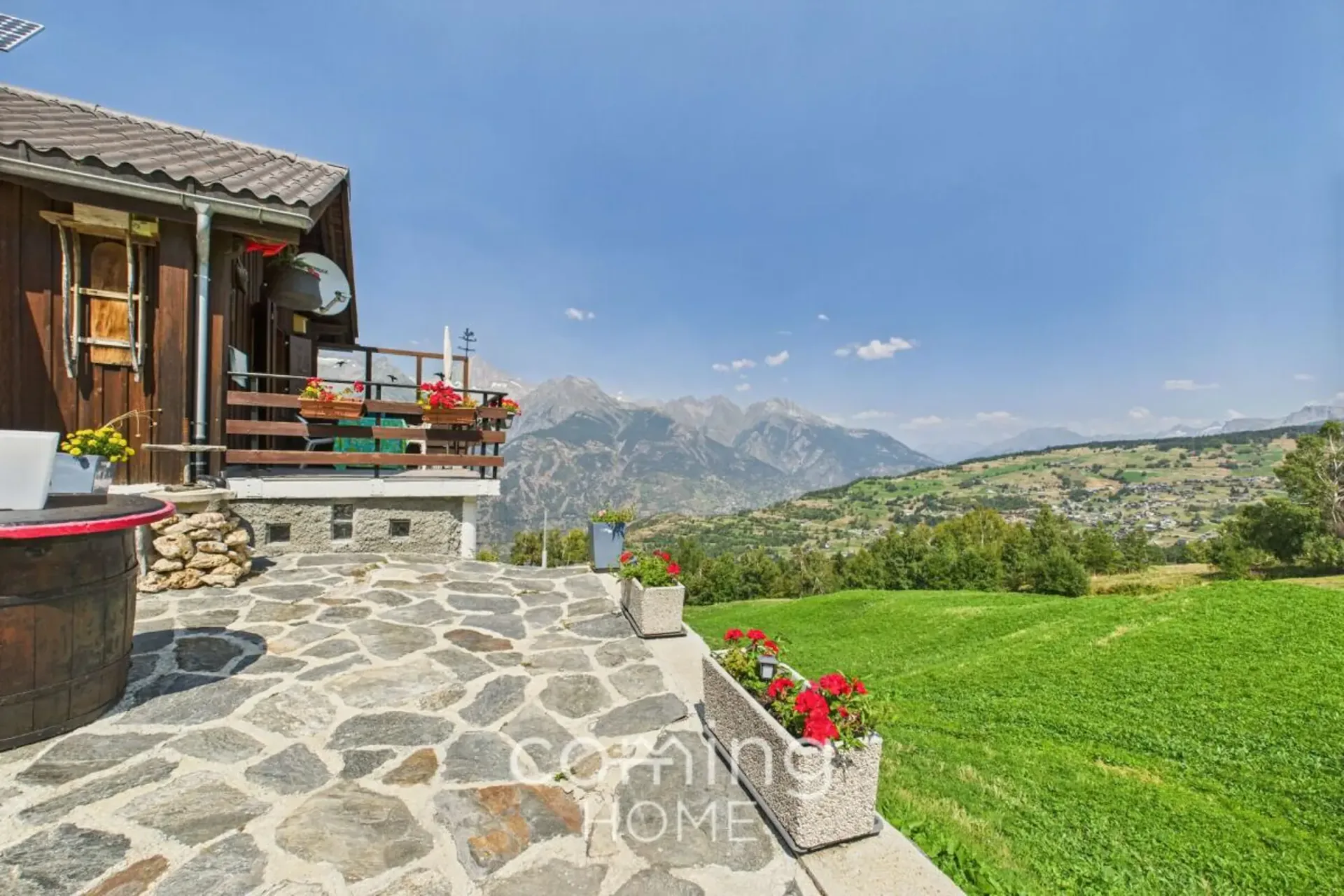 Un chalet ensoleillé à Unterbäch, sur un terrain spacieux