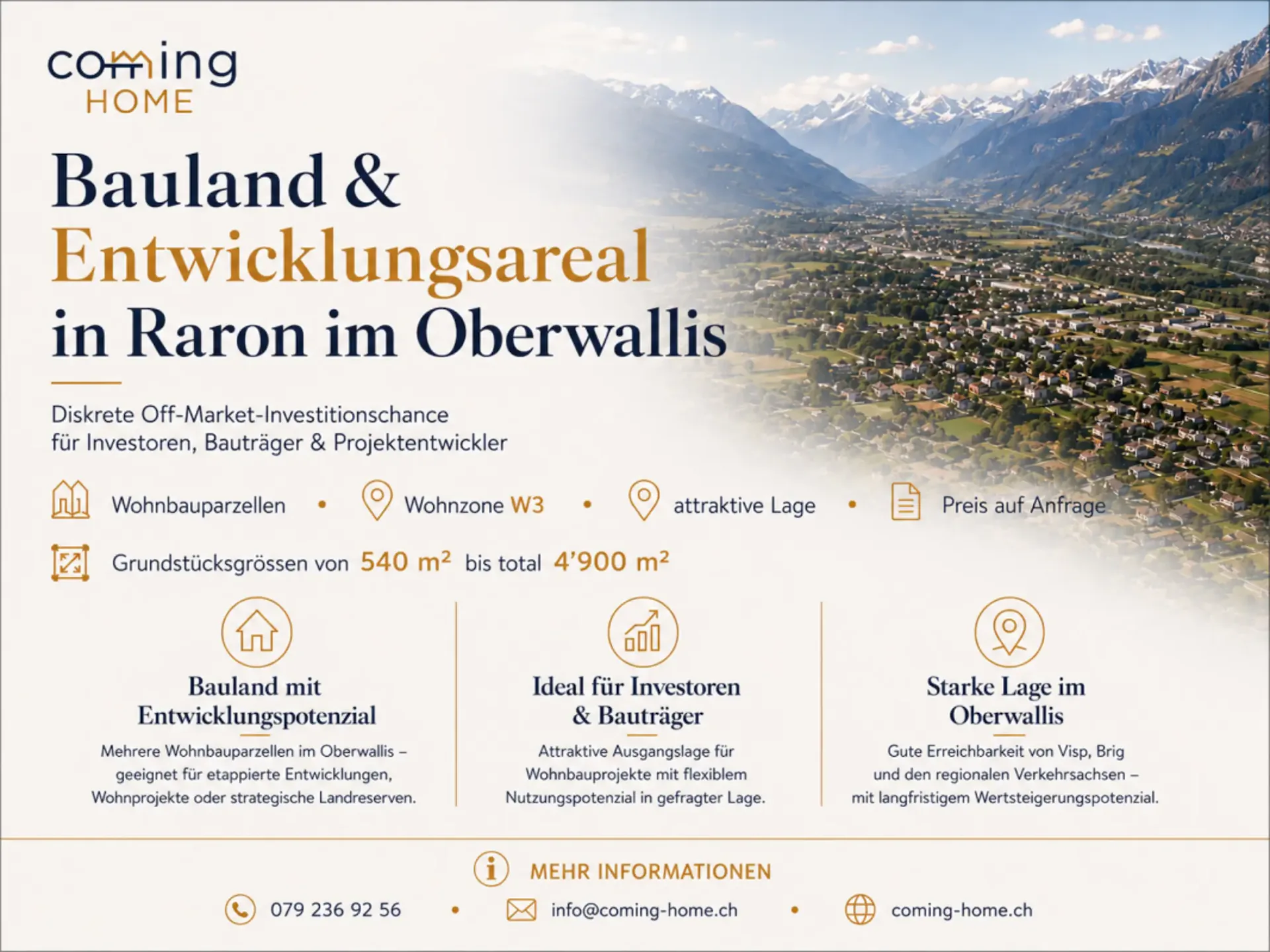 Building lot with development potential in Raron, Upper Valais