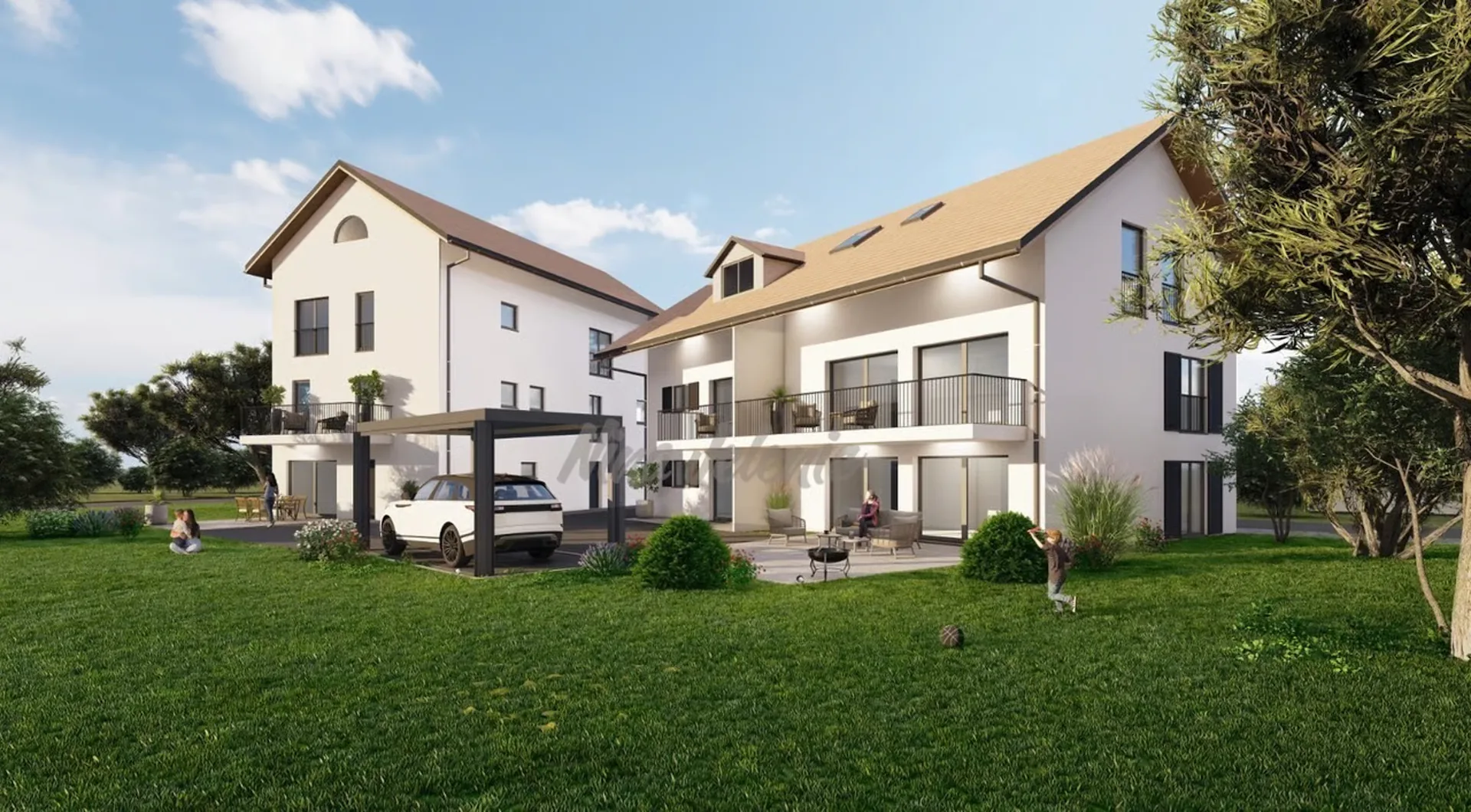 Villars Sainte Croix. Nuova. Villa a schiera con grande giardino privato