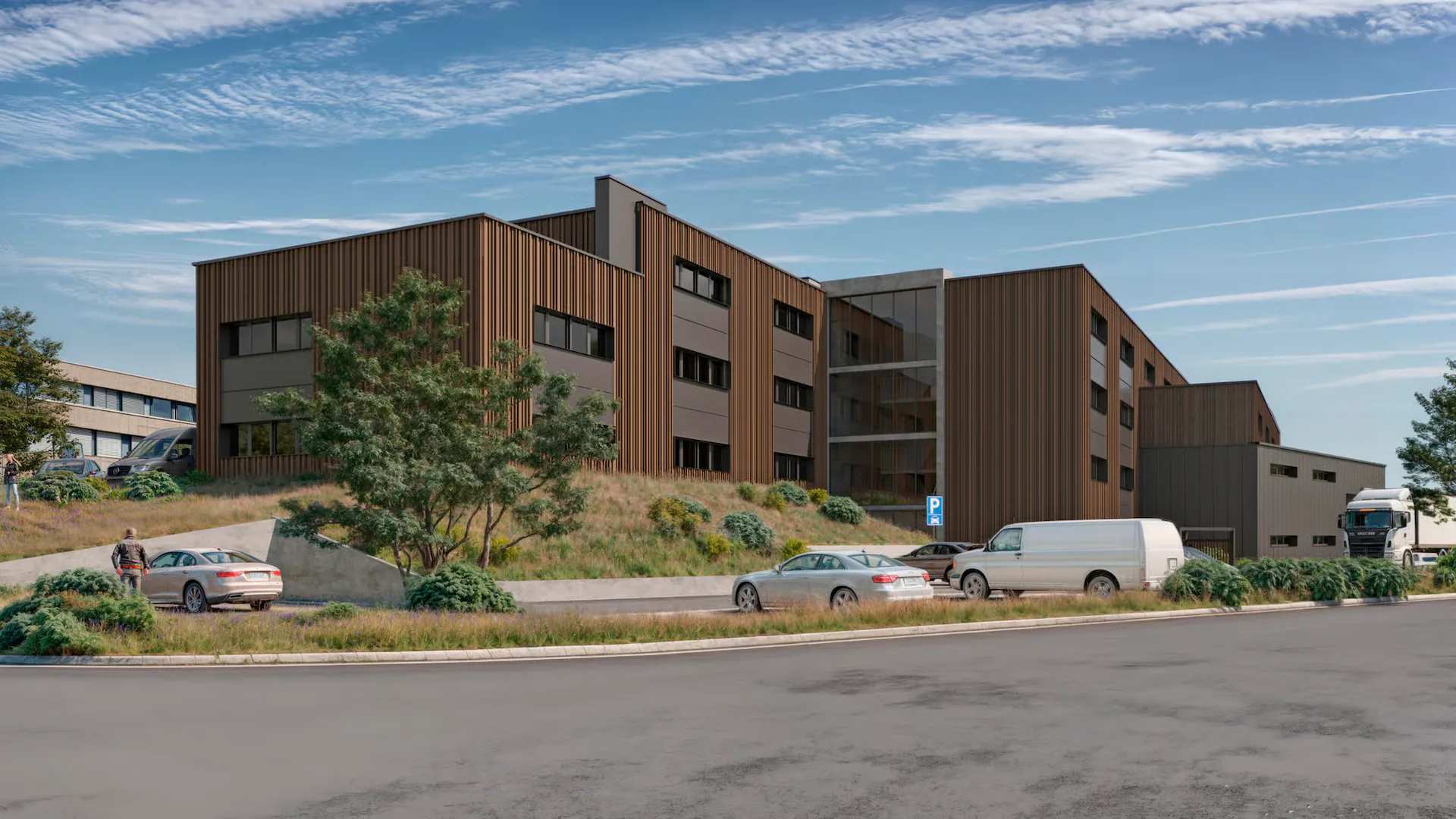 Neue Werkstätten und Büros zum Verkauf ZI Budron, Mont-sur-Lausanne Lots ab 381 m² Minergie-Gebäude