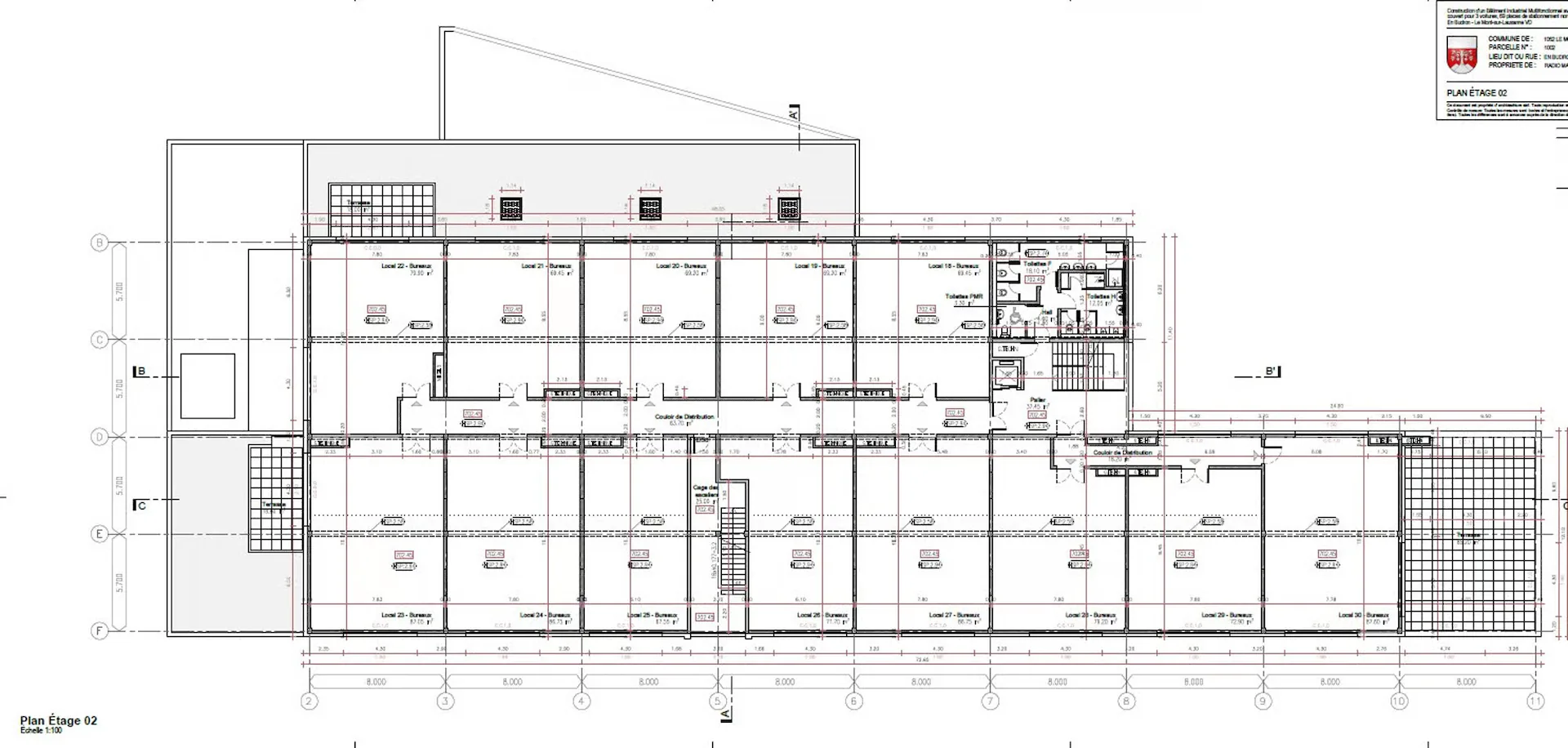 Neue Werkstätten und Büros zum Verkauf ZI Budron, Mont-sur-Lausanne Lots ab 381 m² Minergie-Gebäude
