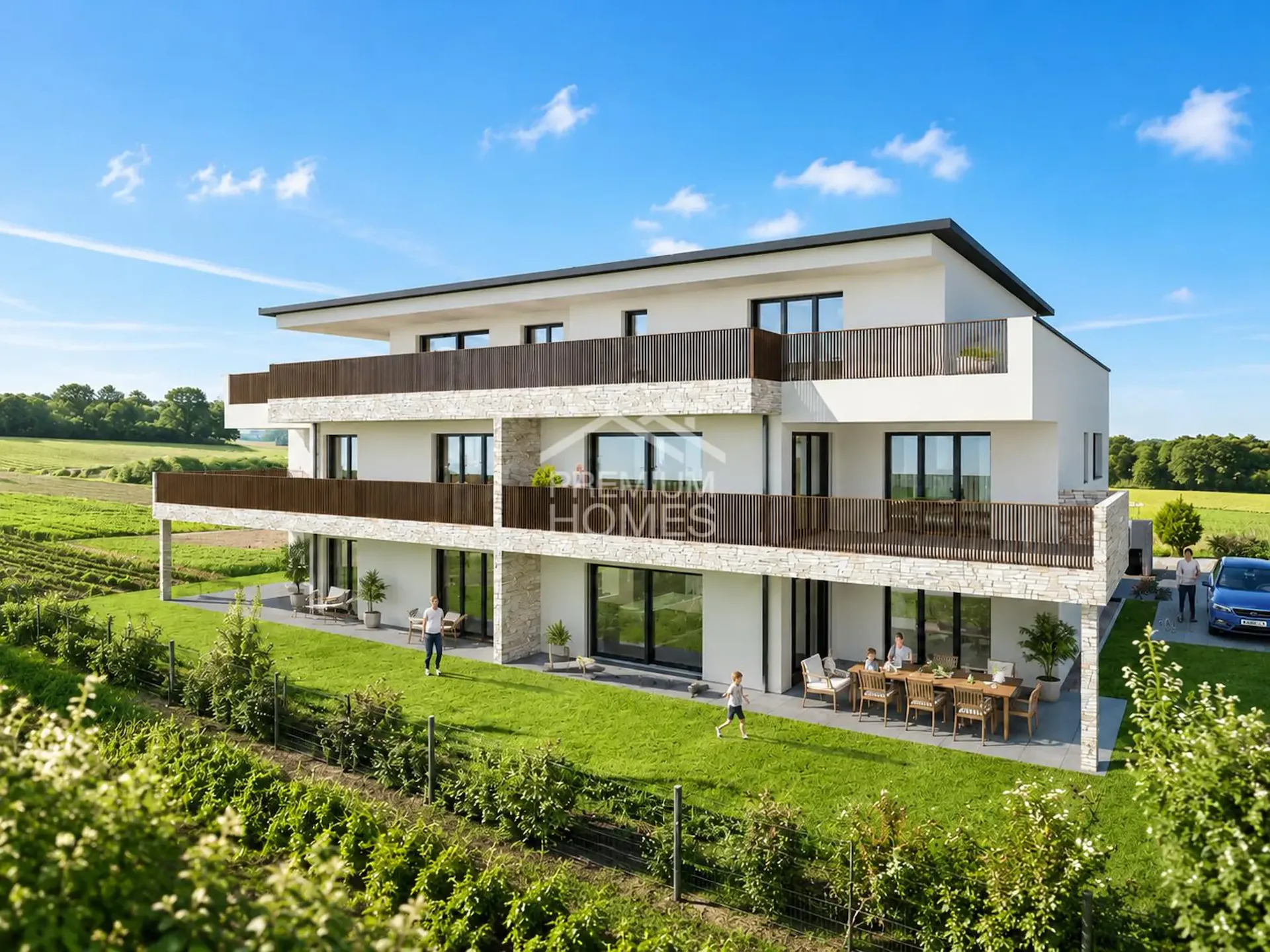 RESERVED: Ground floor apartment with seating area and green space