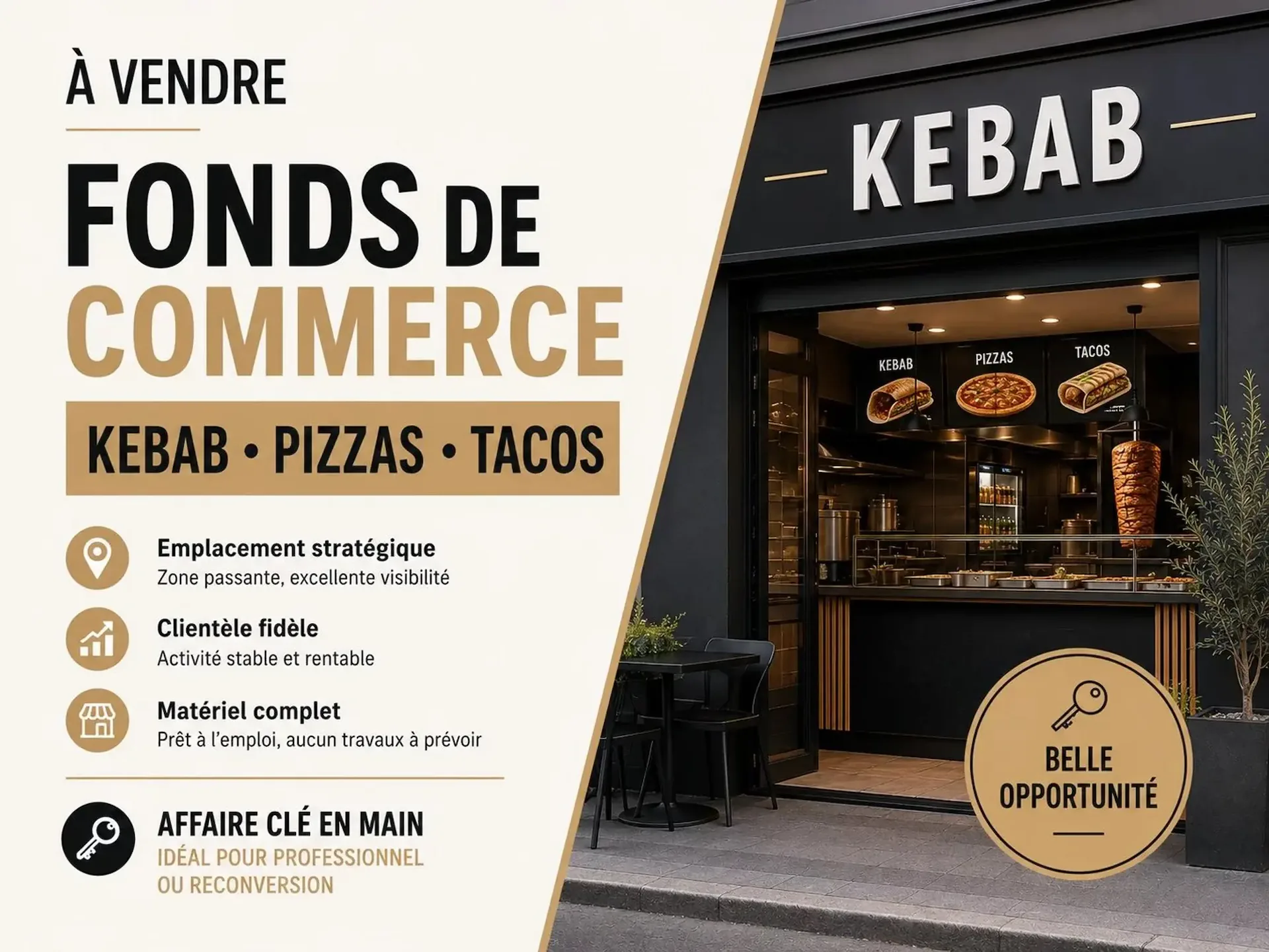 Fonds de Commerce Kebab, Pizza, Tacos im Stadtzentrum von Monthey