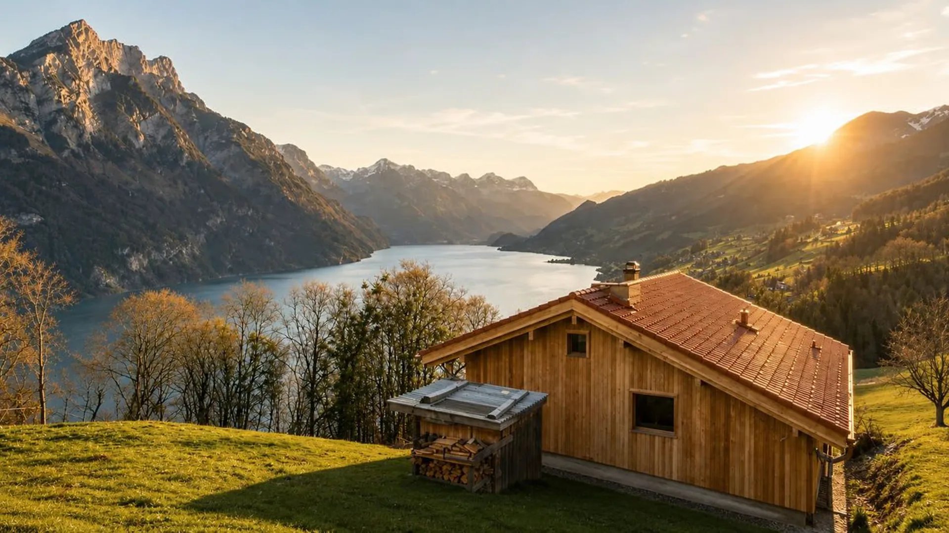 Maison de famille charmante avec vue sur le lac à Filzbach
