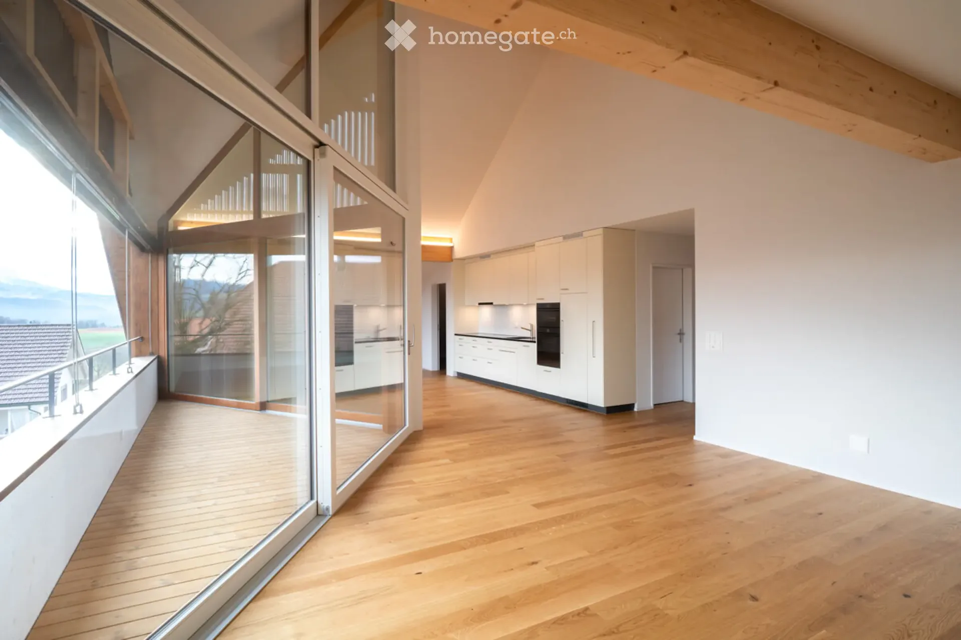 Great attic apartment in Gerzensee with Alpine view