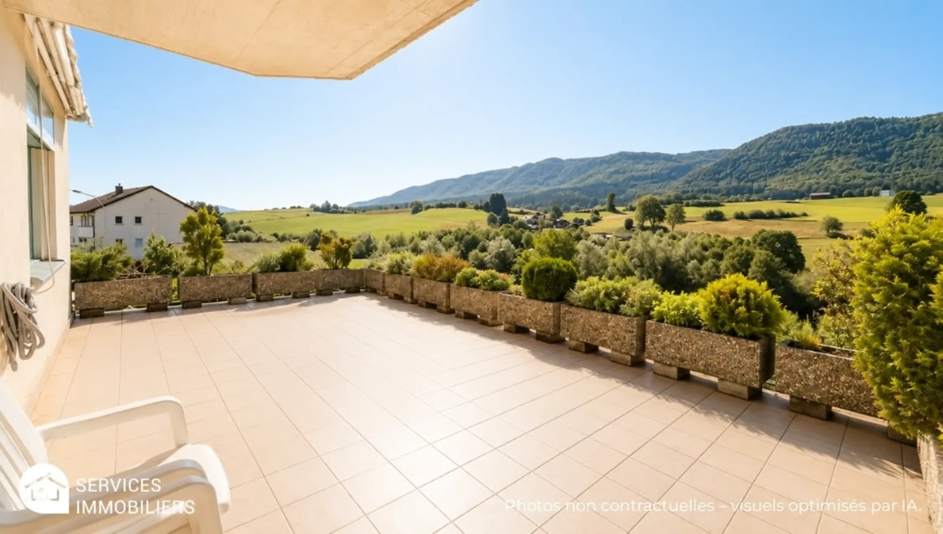 Appartement mit Terrasse und außergewöhnlichem Panorama