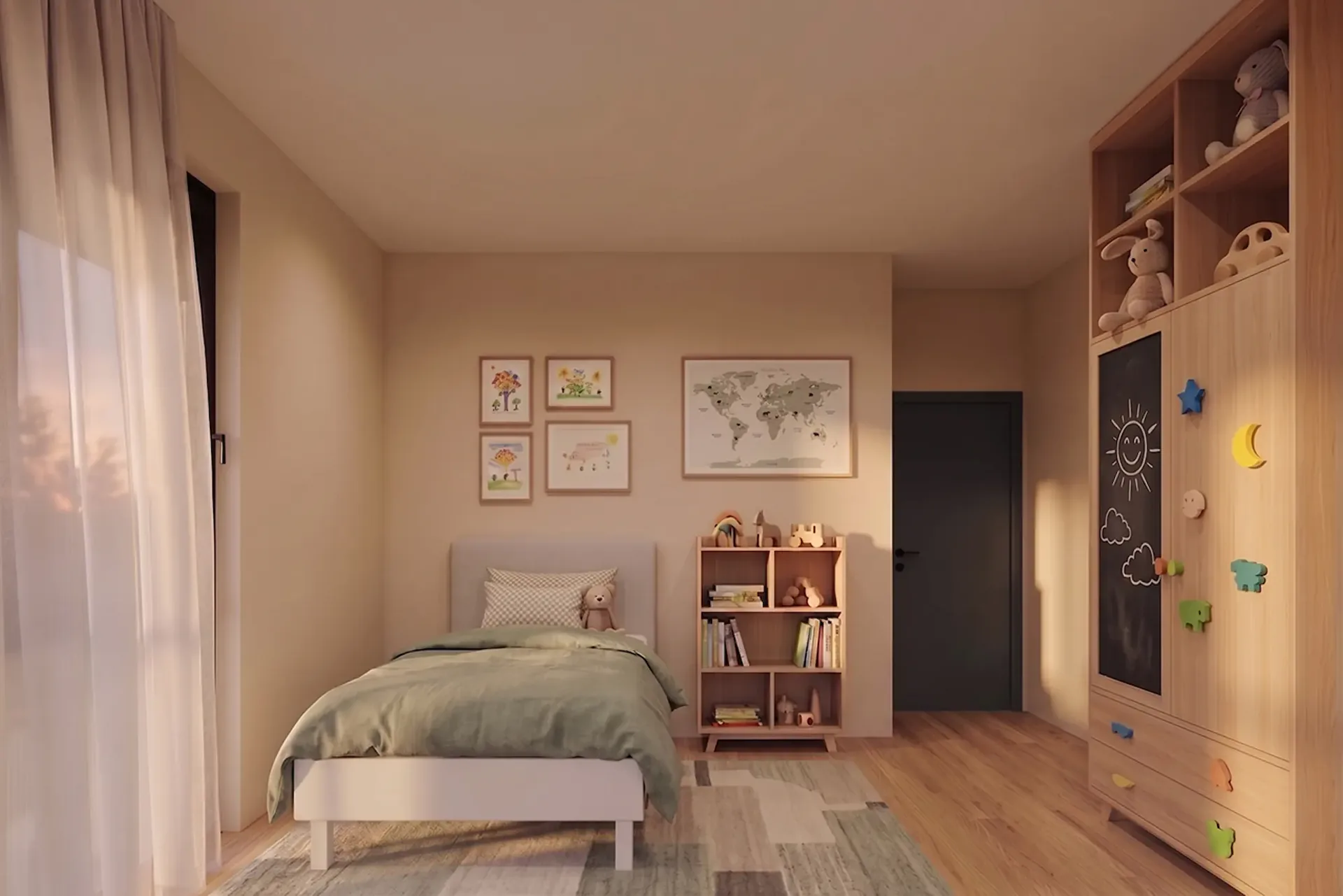 Nouveau bâtiment: appartement avec jardin, beaucoup d'espace vert et confort de vie moderne