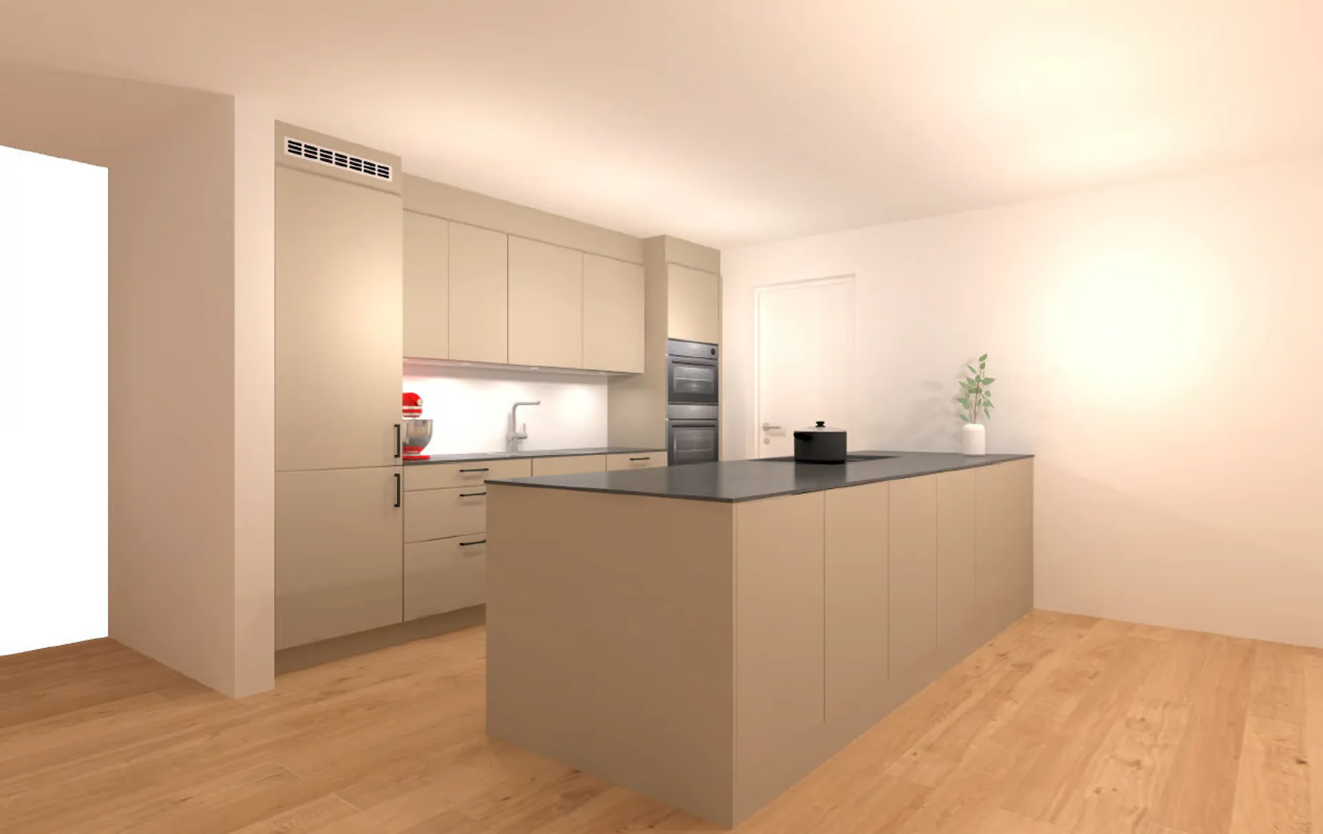 4.5 room apartment, 1st floor, 125m2 net living space, 23.5m2 covered seating area