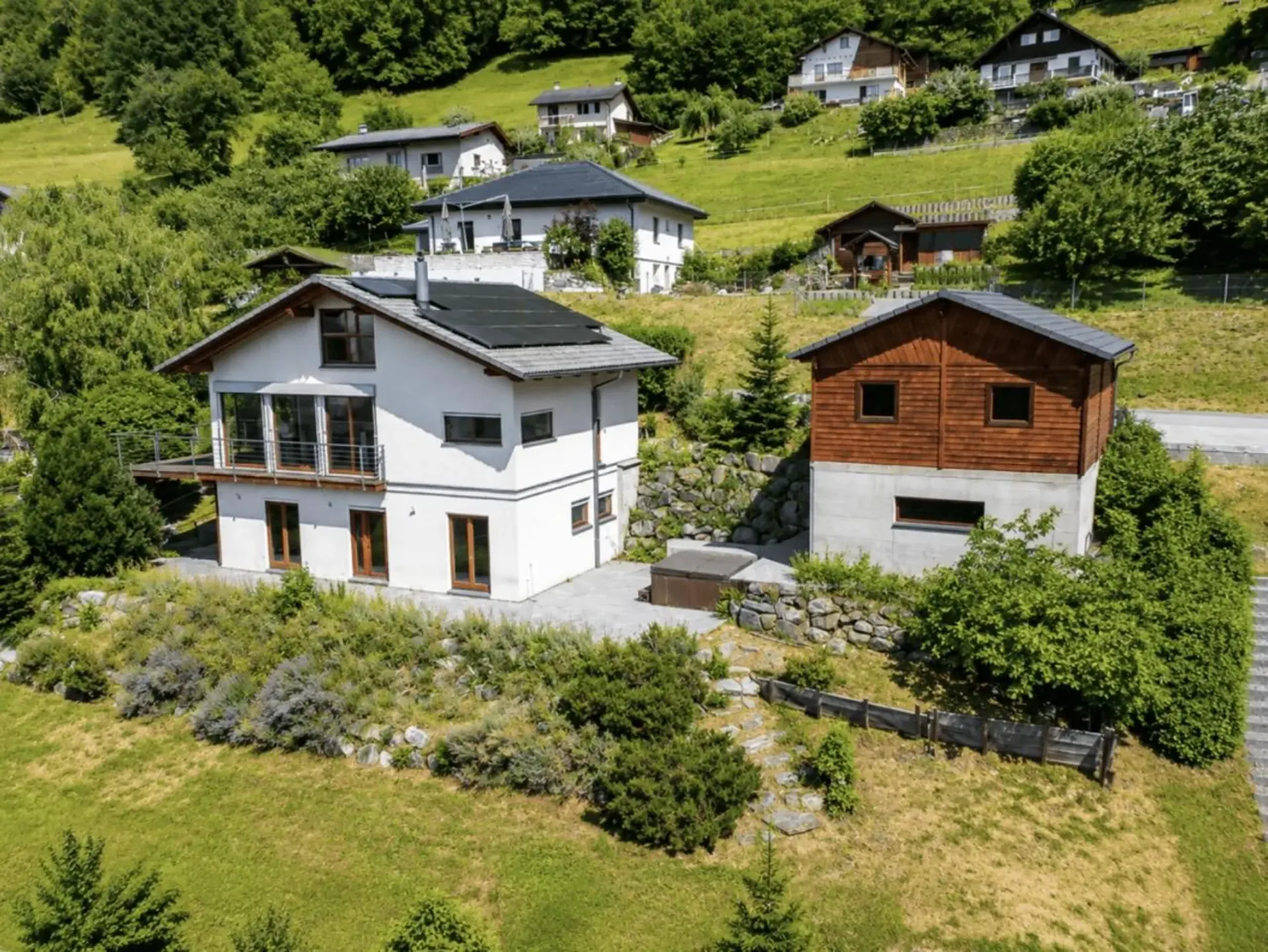 Exceptional architect's house with panoramic view of the Dents du Midi in Corbeyrier