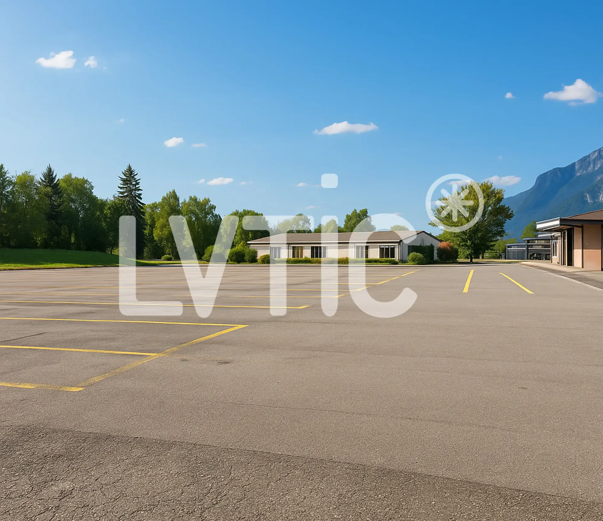 Bituminierte Außenflächen von 10'000 m2, teilbar, zu vermieten in Aigle
