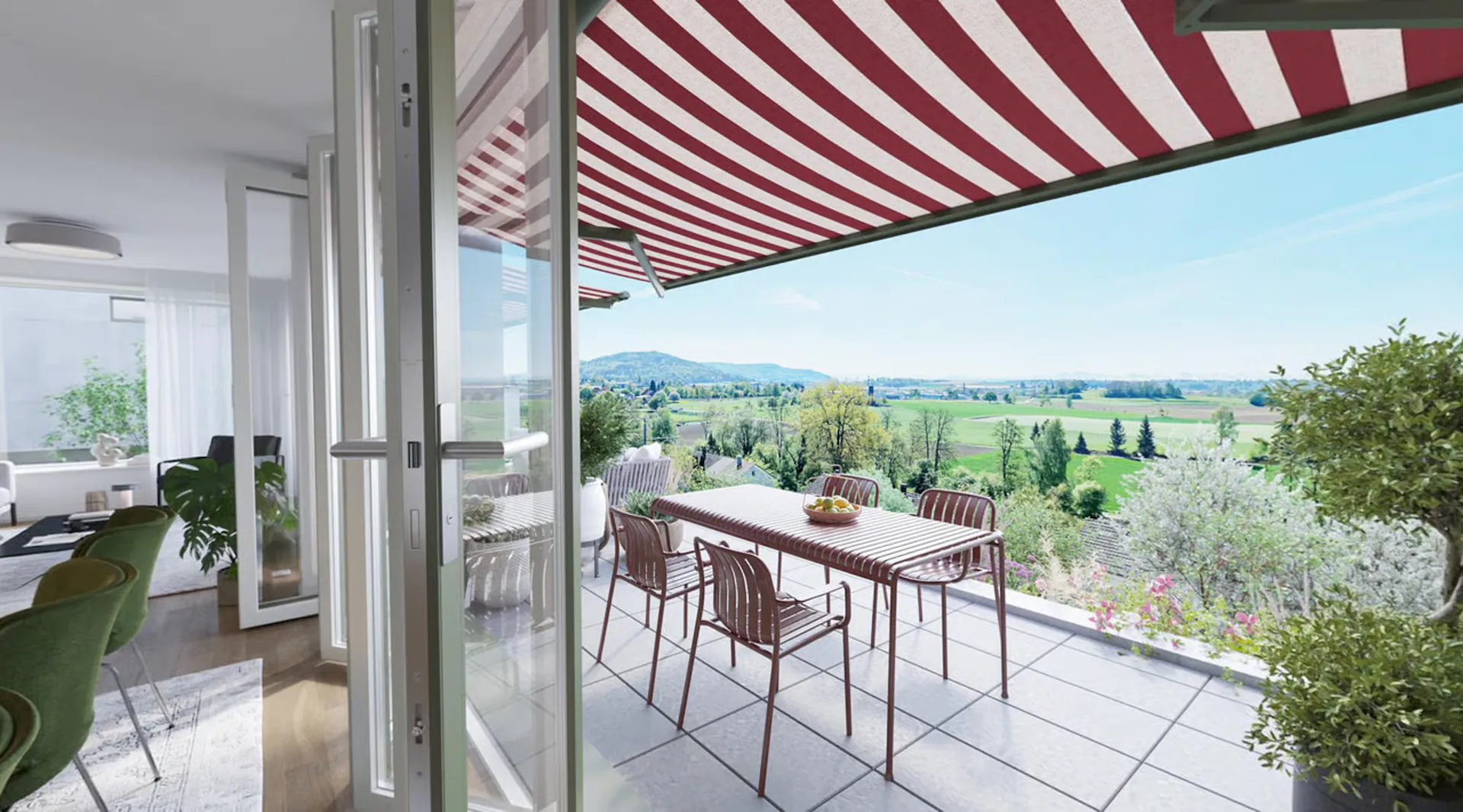 Architecture moderne dans un emplacement en haut de la colline