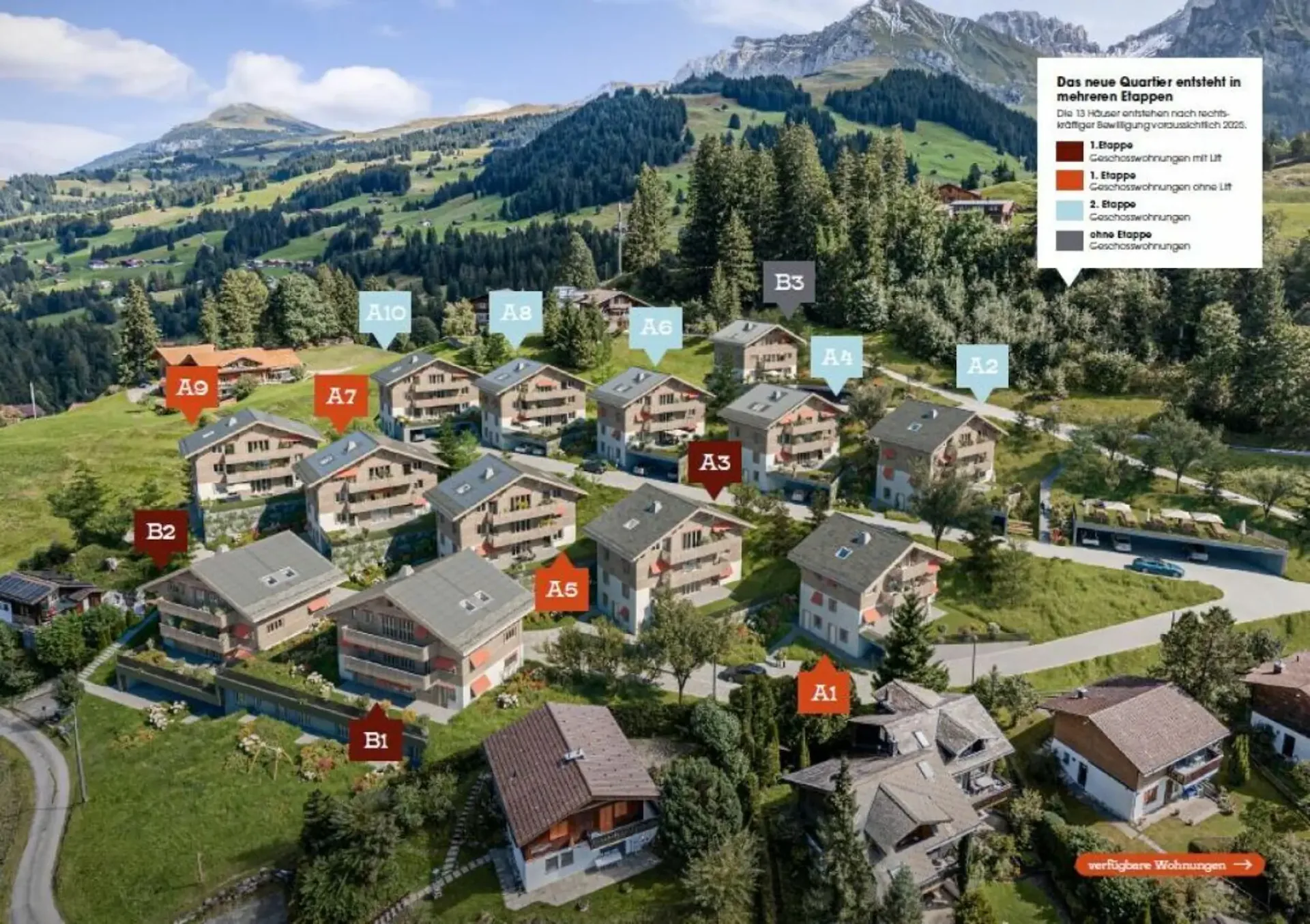 Eggetli-Adelboden - 4½ Zimmer EG/OG Wohnungen