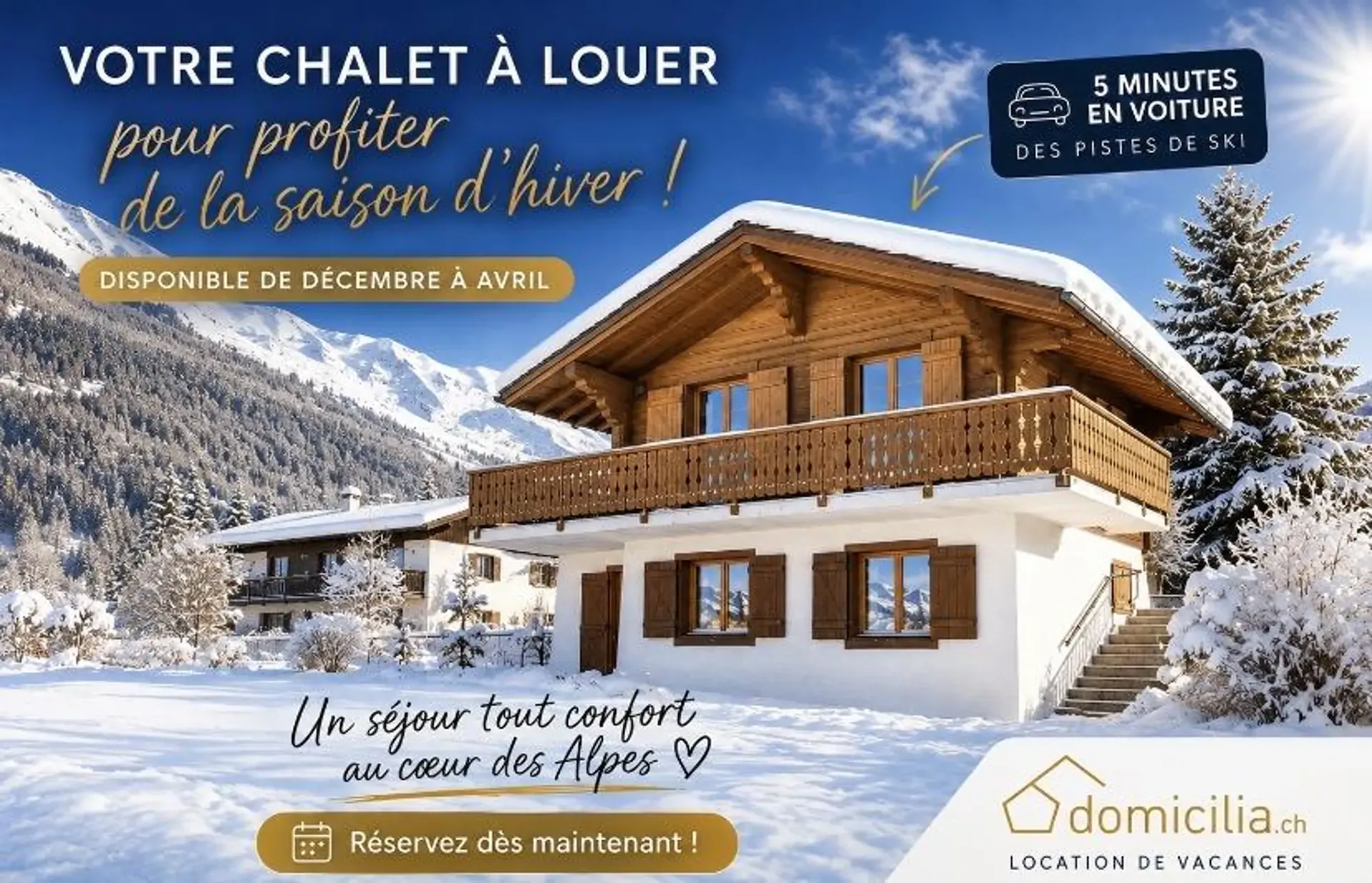 Ferienvermietung: Chalet St- Mauricii - 4 Personen