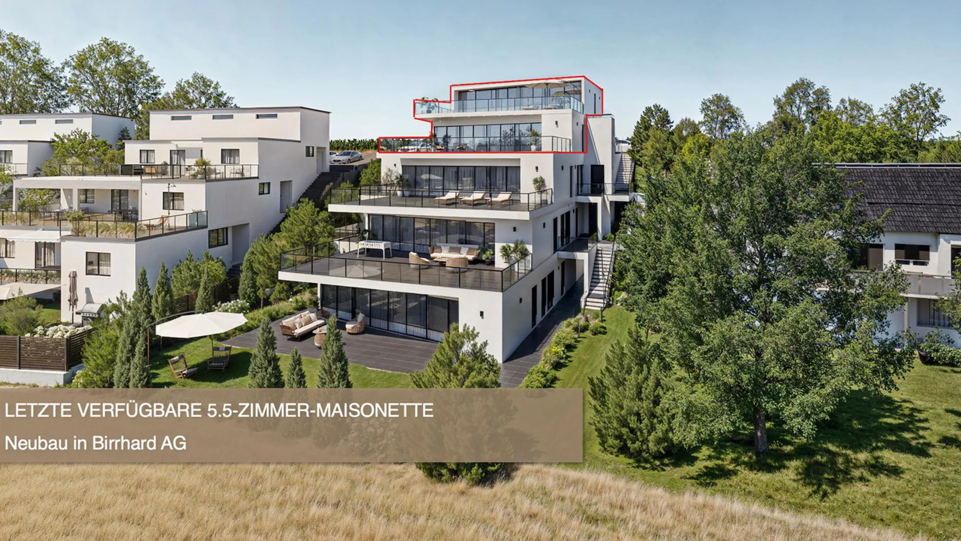Helle & grosszügige 5.5-Zimmer Maisonette mit zwei Terrassen Birrhard
