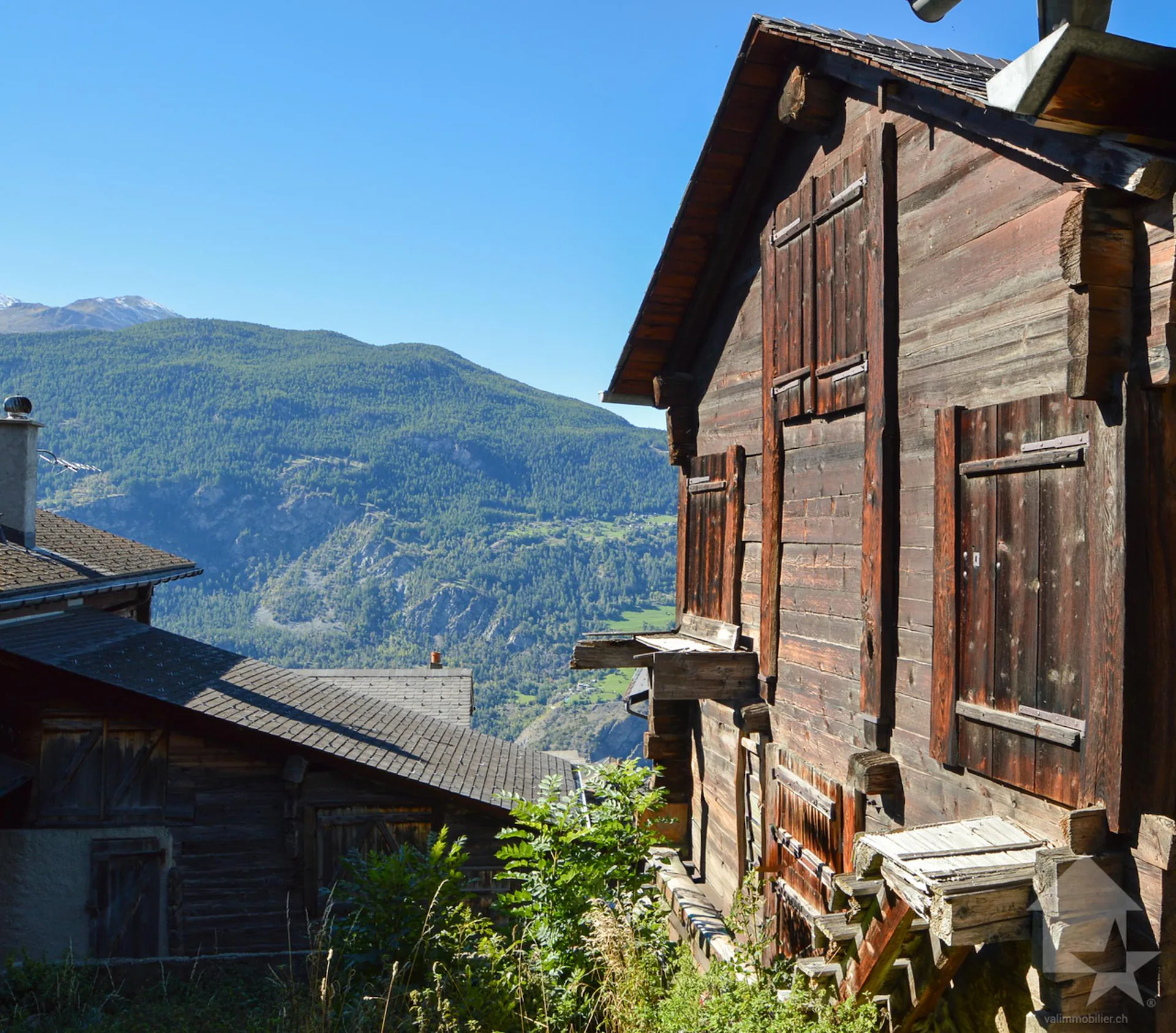 Character barn in the center of Visperterminen