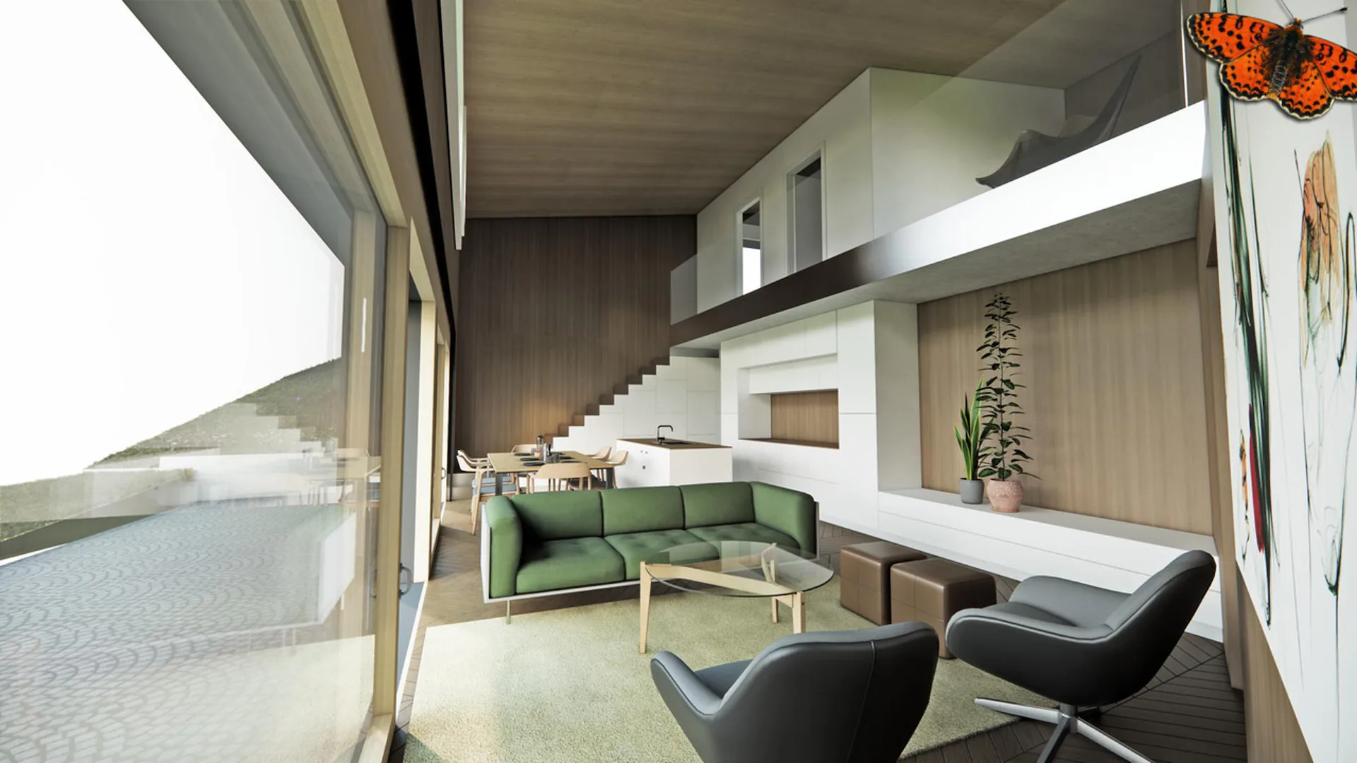 Neues Haus mit 4,5 Zimmern und großer Terrasse im Zentrum von Épendes