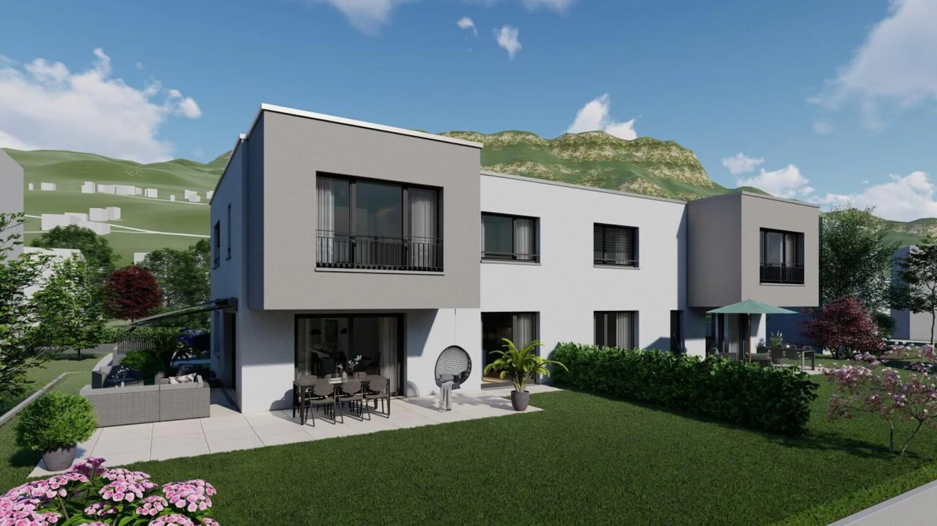 4.5-room semi-detached house in a rural setting