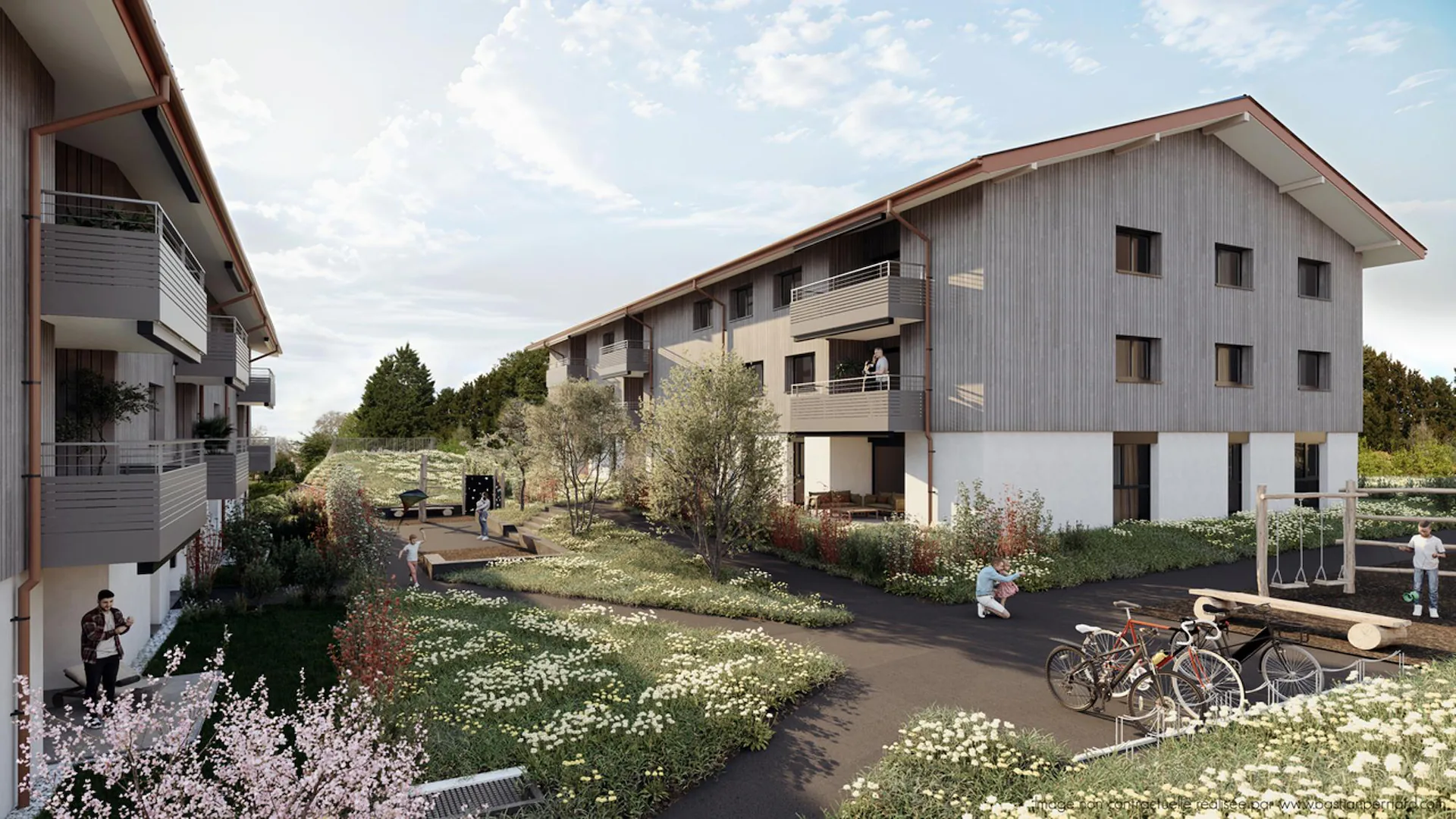 New 3.5-room apartments in a quiet village