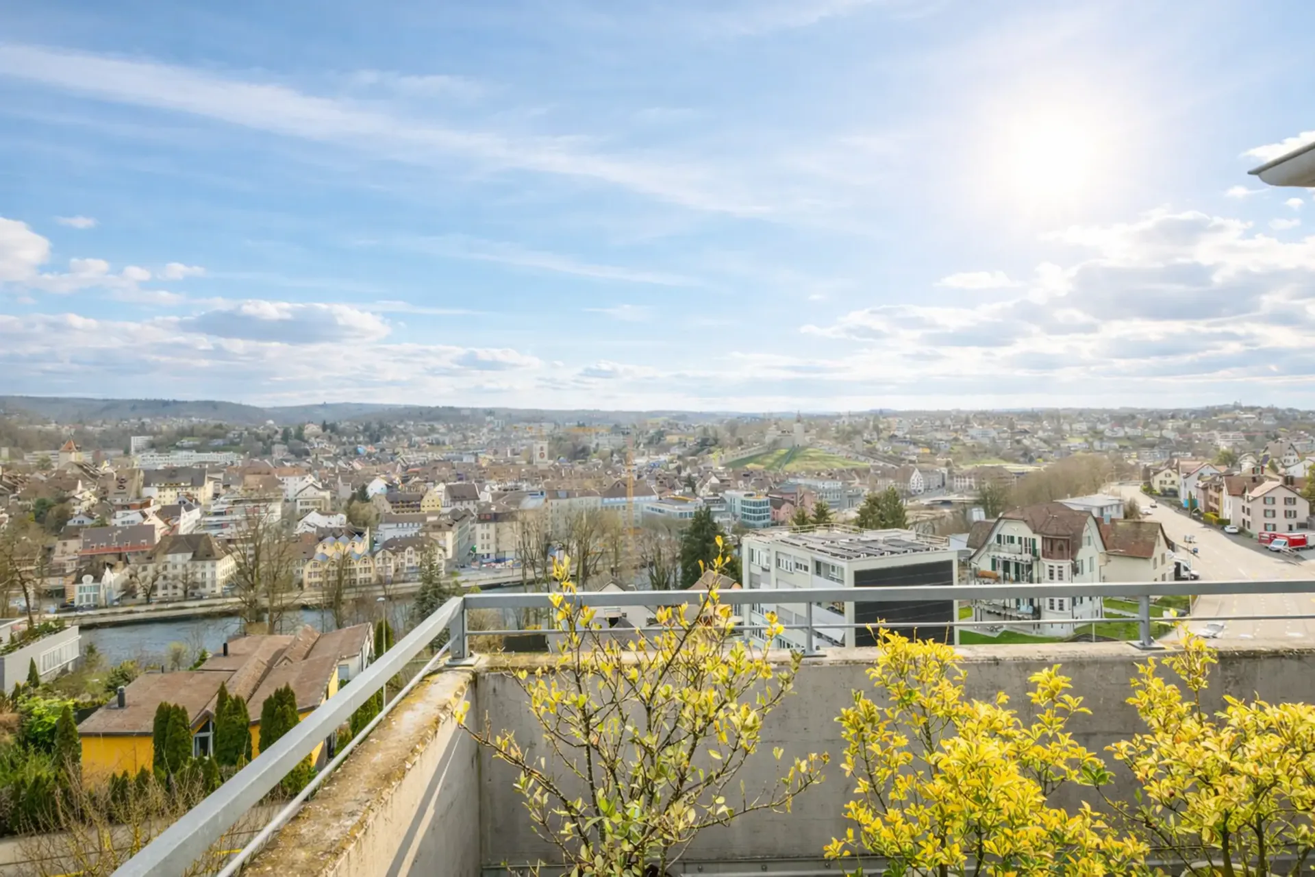 Bright Attic Apartment with City View