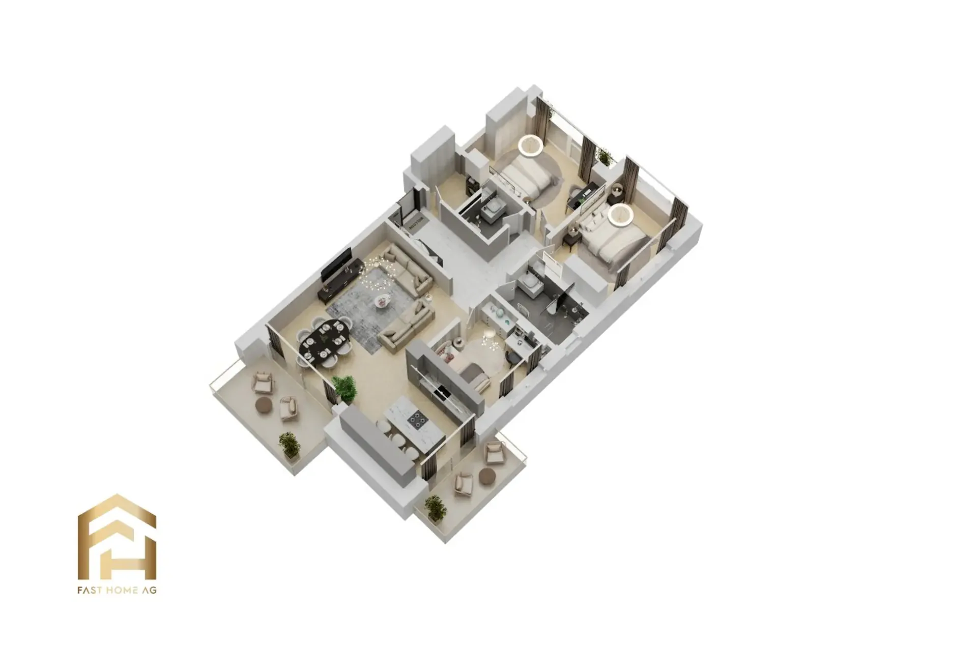 Exclusive new construction project: Elegant 2.5-room apartment