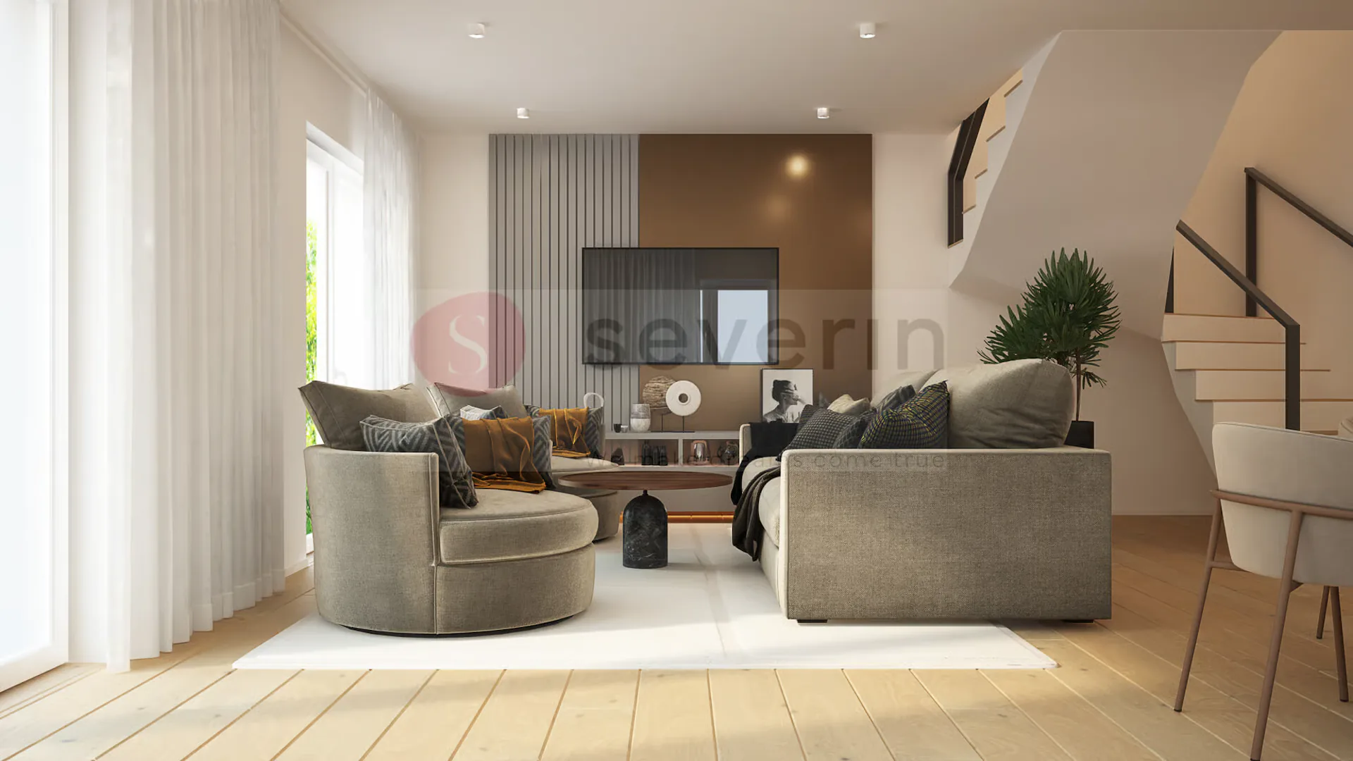 À proximité de RAFZ - Nouvelle construction - 5,5 pièces - Maison mitoyenne, 144m2 - y compris TGPP