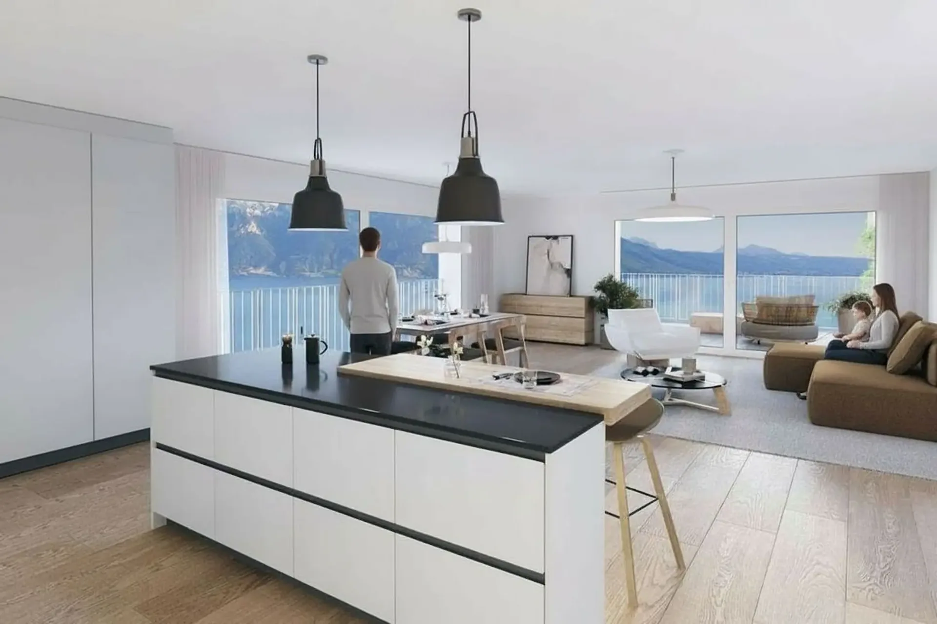 Attika in Duplex-Ausnahme neu 5,5 Zimmer mit großem Balkon und spektakulärer Aussicht auf den Genfer See
