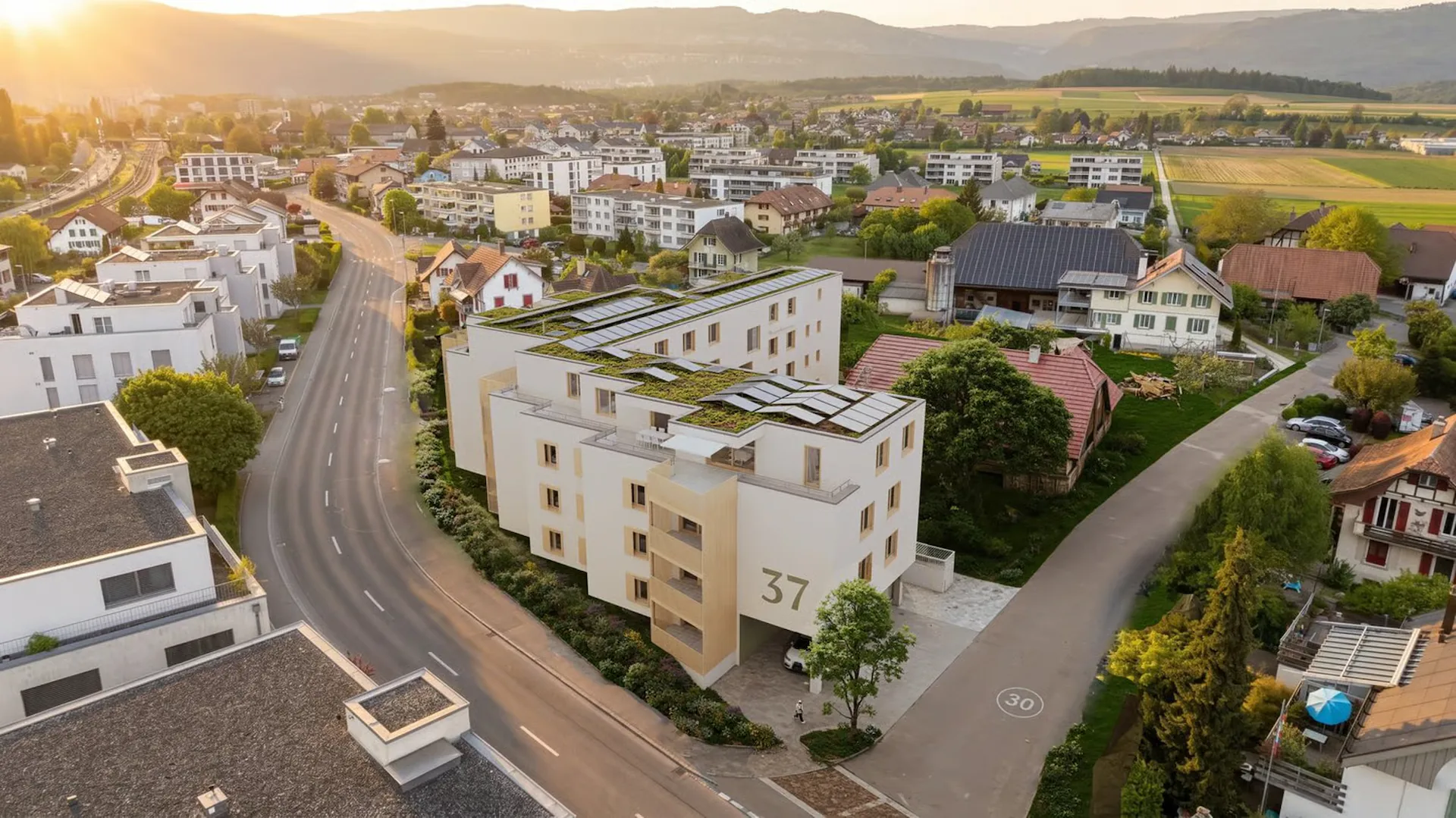 Appartement moderne de 3,5 pièces avec balcon à Studen
