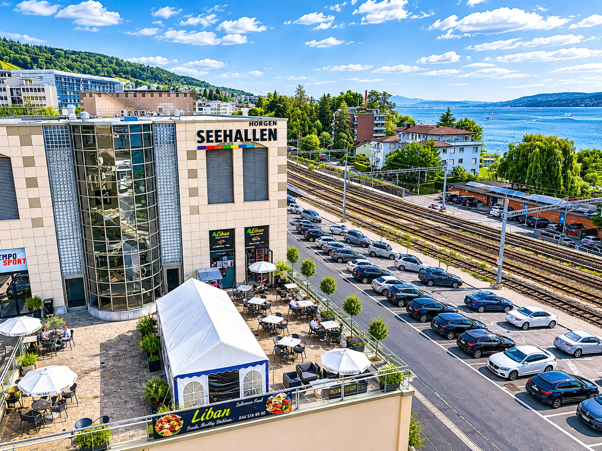 Take-away di successo in posizione primaria a Horgen – con grande terrazza sul lago e enorme potenziale