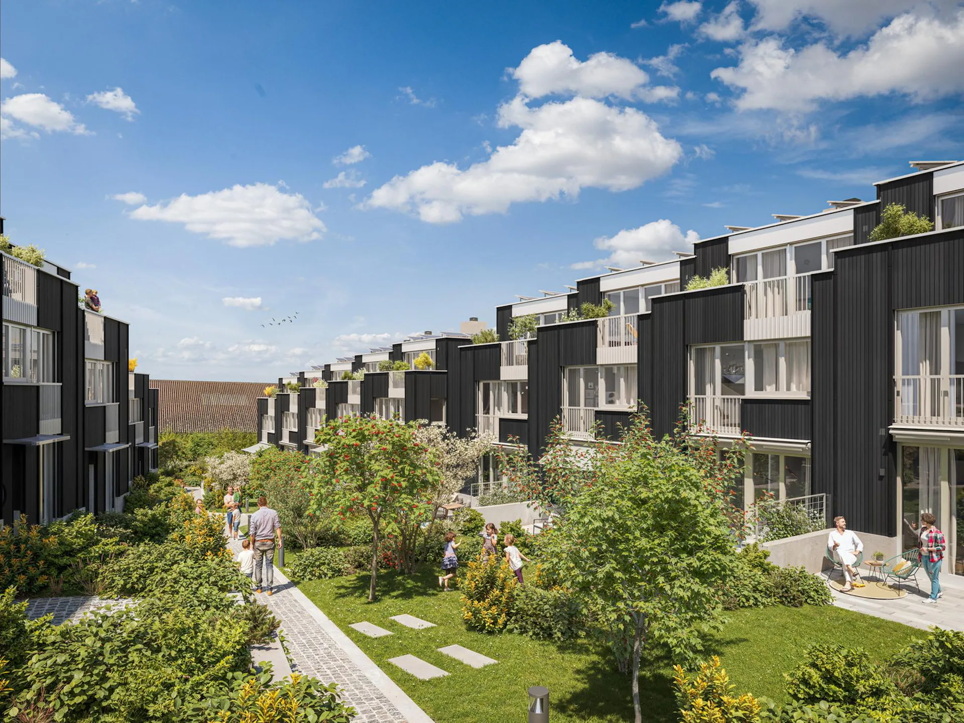 Sustainable living in a row house in Zumikon