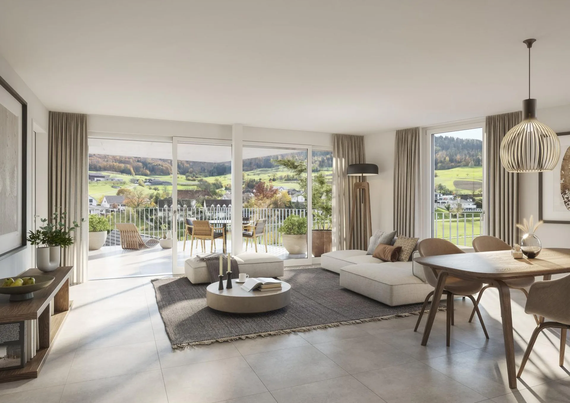 VIVRE AVEC UNE VUE PANORAMIQUE : Appartement neuf de 3,5 pièces à Wegenstetten
