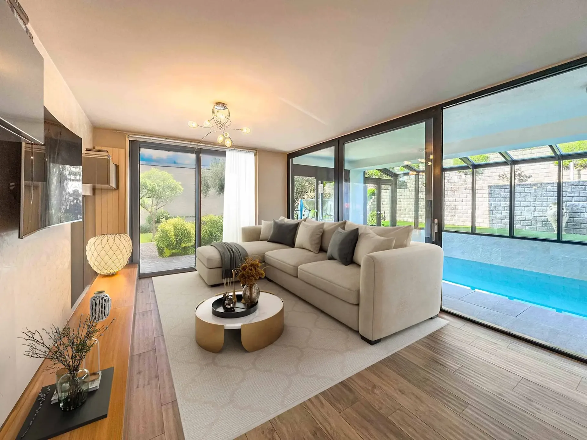 Villa moderne avec piscine intérieure à Collina d’Oro