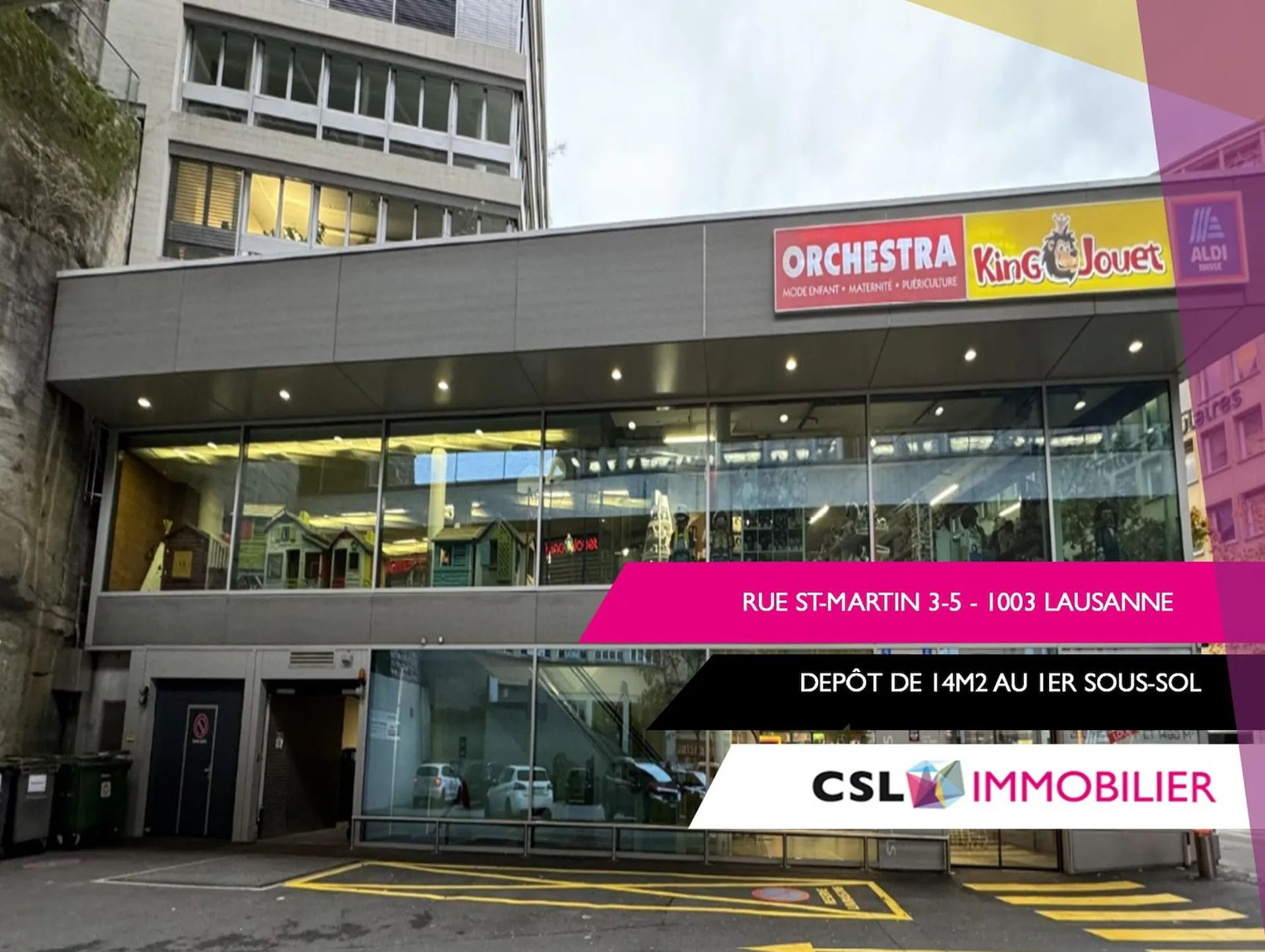 DEPOSITO IN AFFITTO – 14 m²NEL CENTRO DI LOSANNA