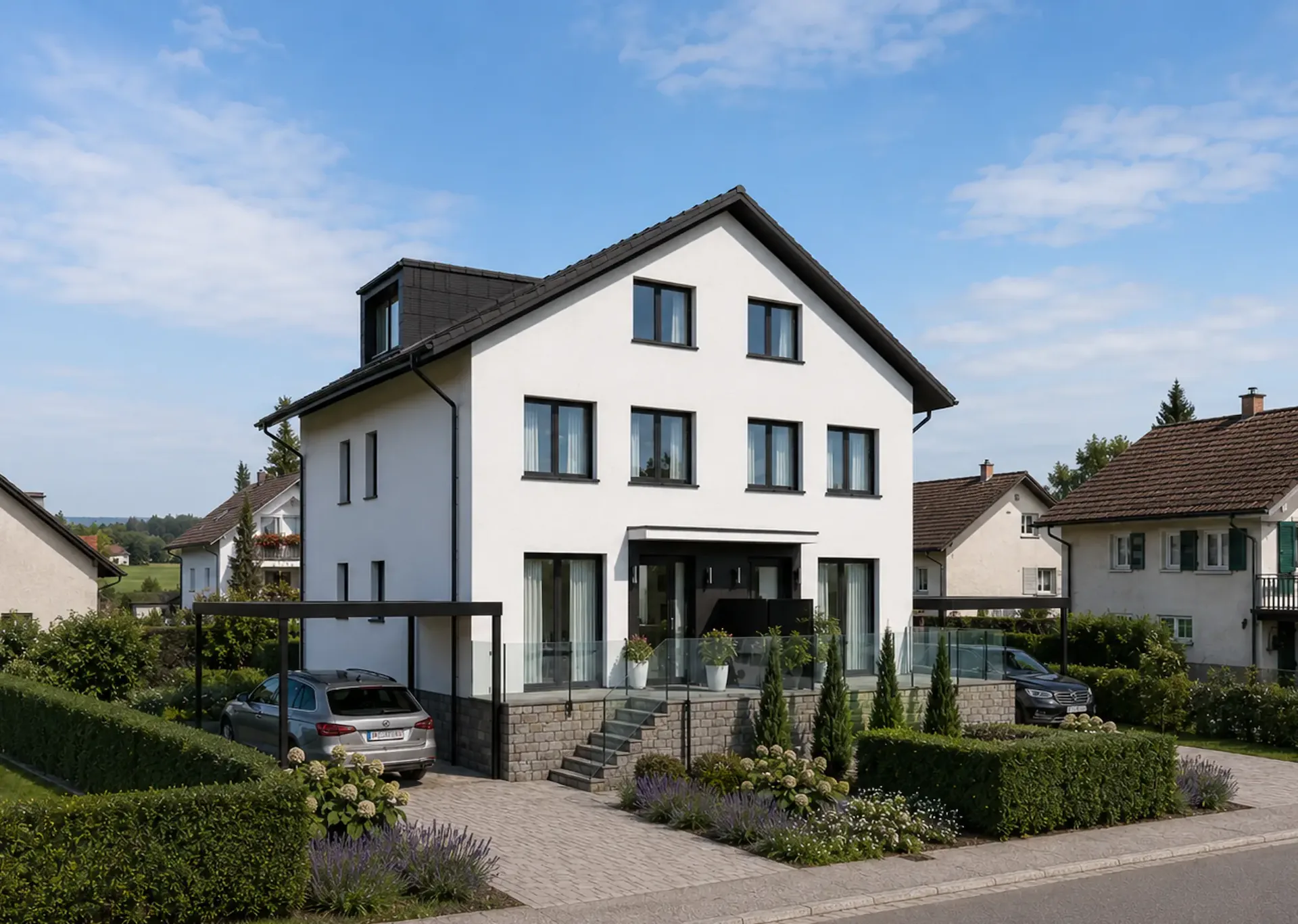 Maison jumelée de 6,5 pièces avec jardin, autorisation de construire