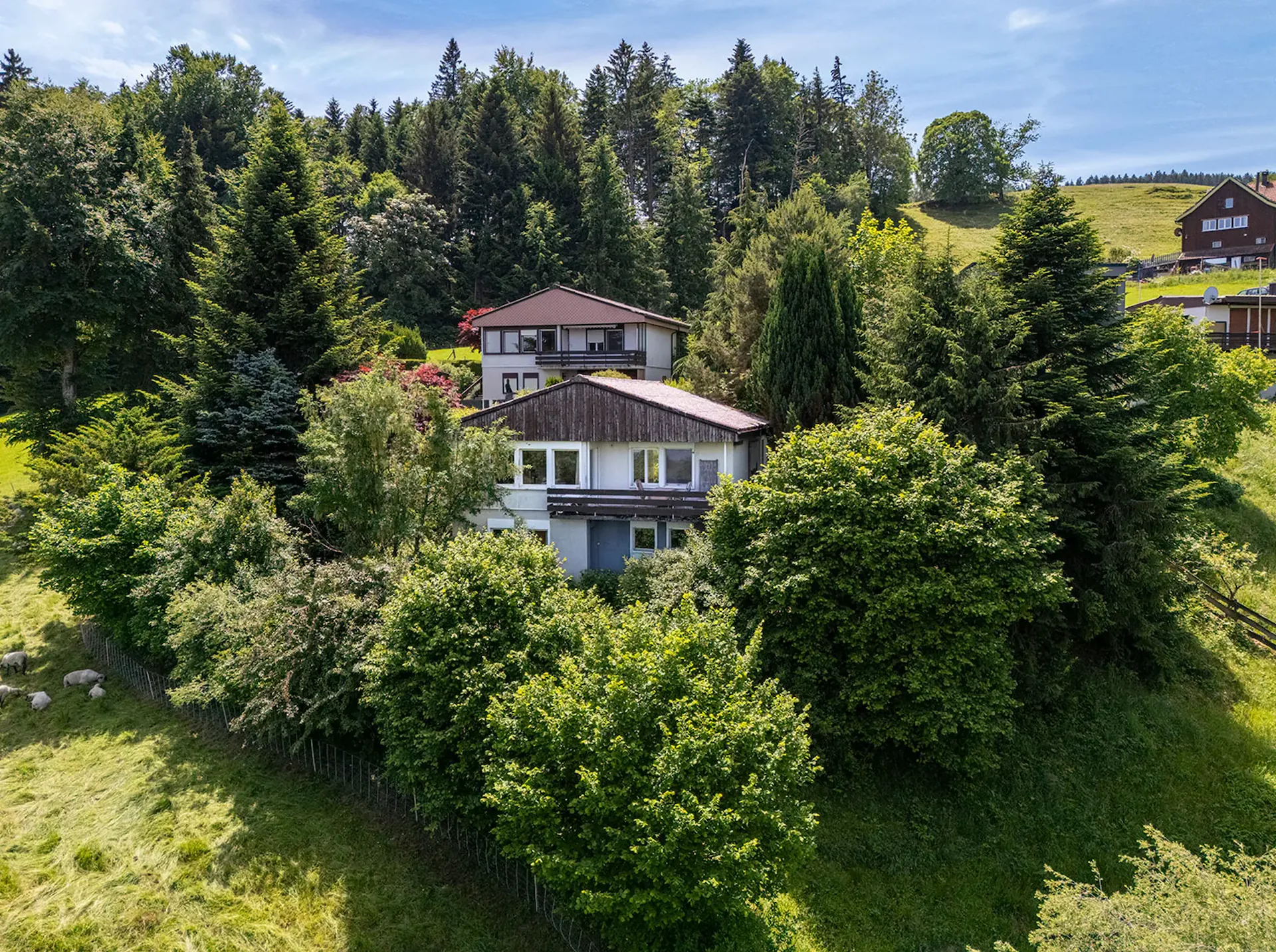 Charming opportunity with lake view and great potential in a natural setting