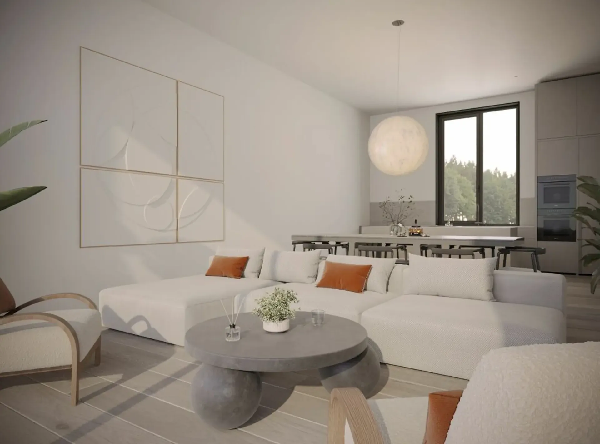 Appartement 4½ pièces avec terrasse : Nouveau bâtiment avec vue sur le vert
