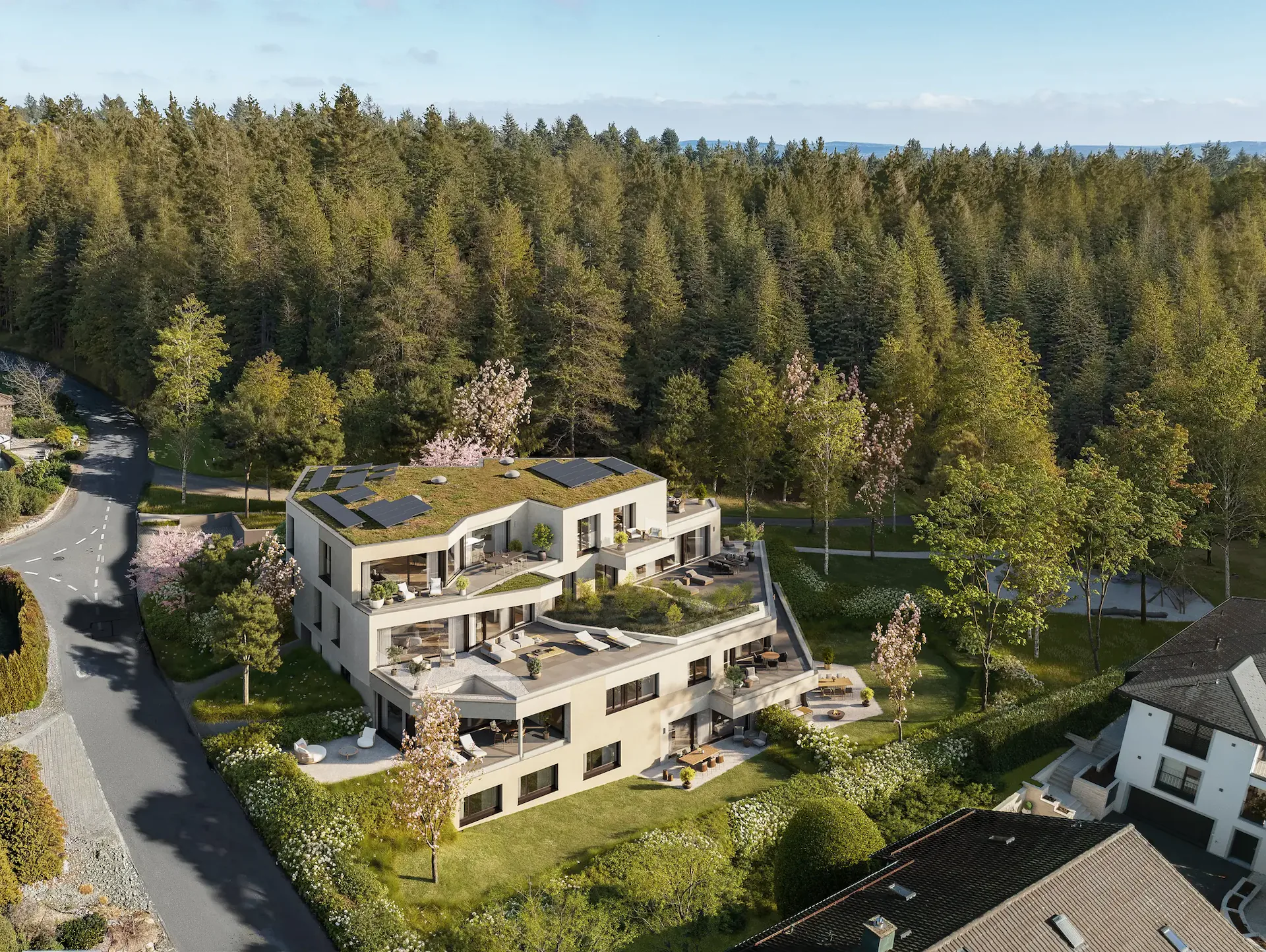 Living space with idyllic views of the greenery