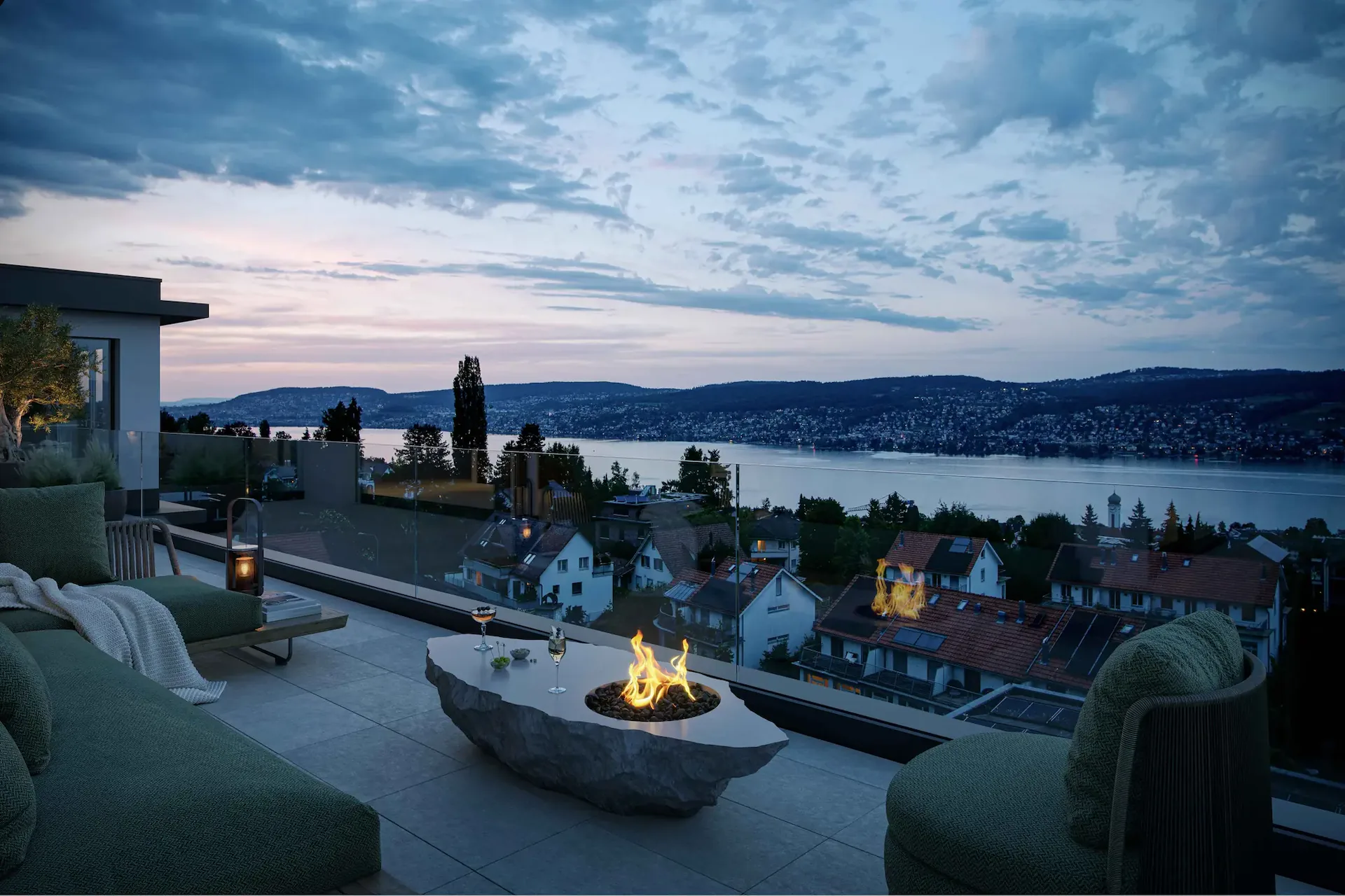 Penthouse esclusivo con vista mozzafiato sul lago e le Alpi