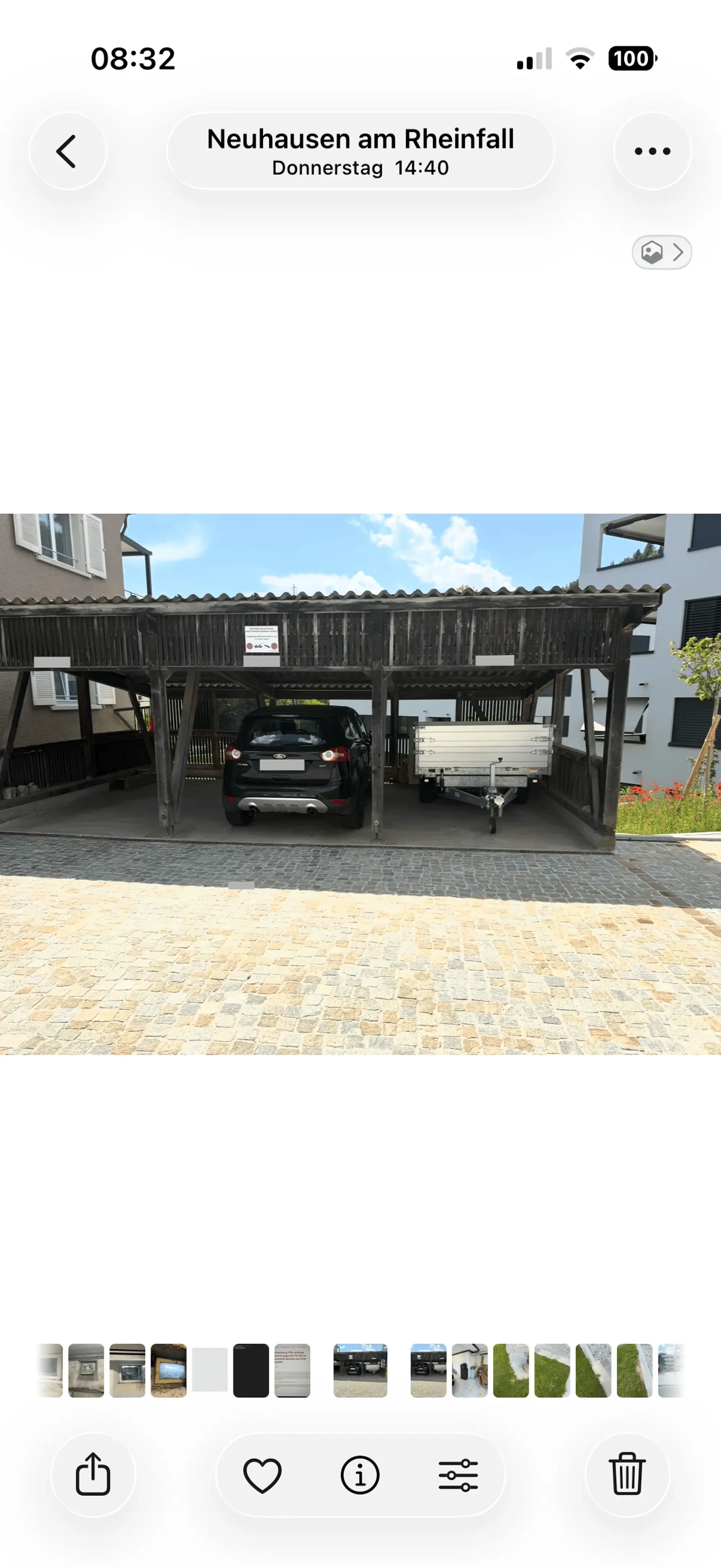 Carport with charging option for electric car at Engestrasse 35 in Neuhausen for rent