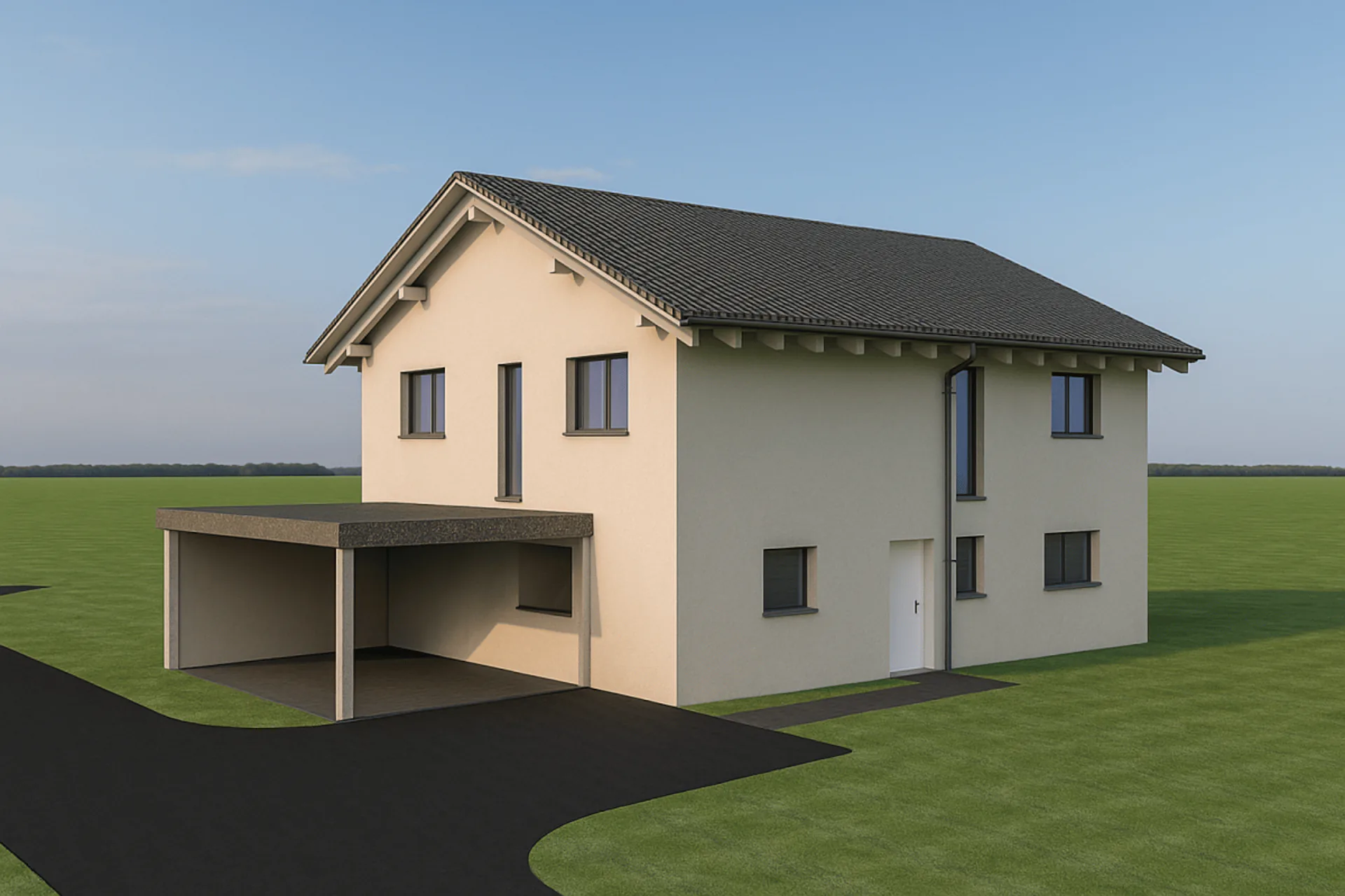 Nouvelle construction, maison unifamiliale spacieuse dans un bel emplacement