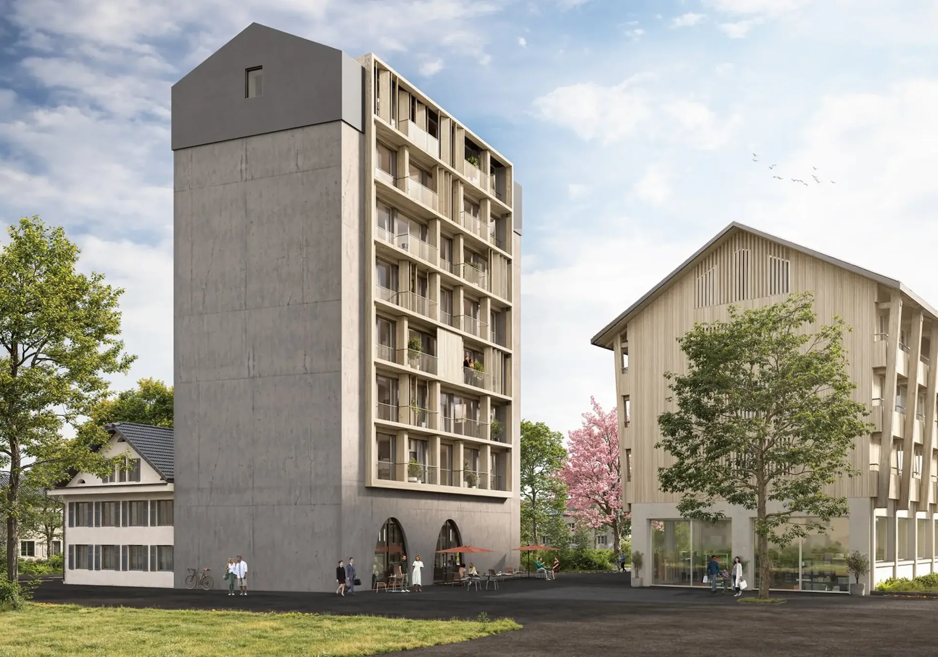 «Turmfalke», Gelfingen - urbane 4.5 Zimmer-Turmwohnungen für Wohn-Ästheten.