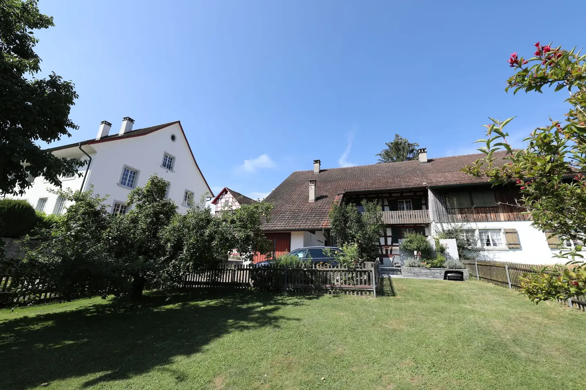 Charming 4.5-room single-family house with garden, pond, and idyllic seating area
