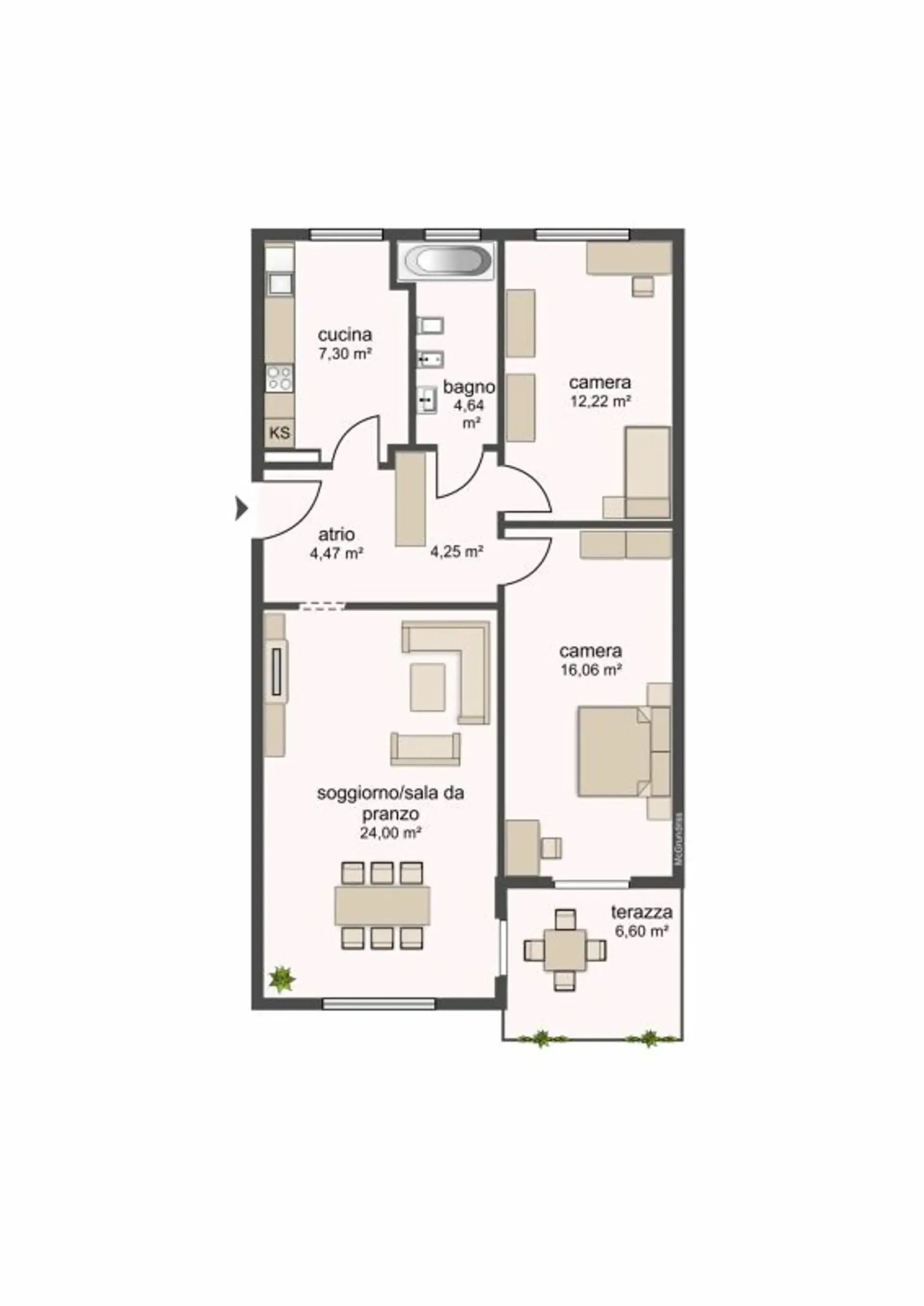 8700, Biasca, Via San Gottardo 40, appartement 4006